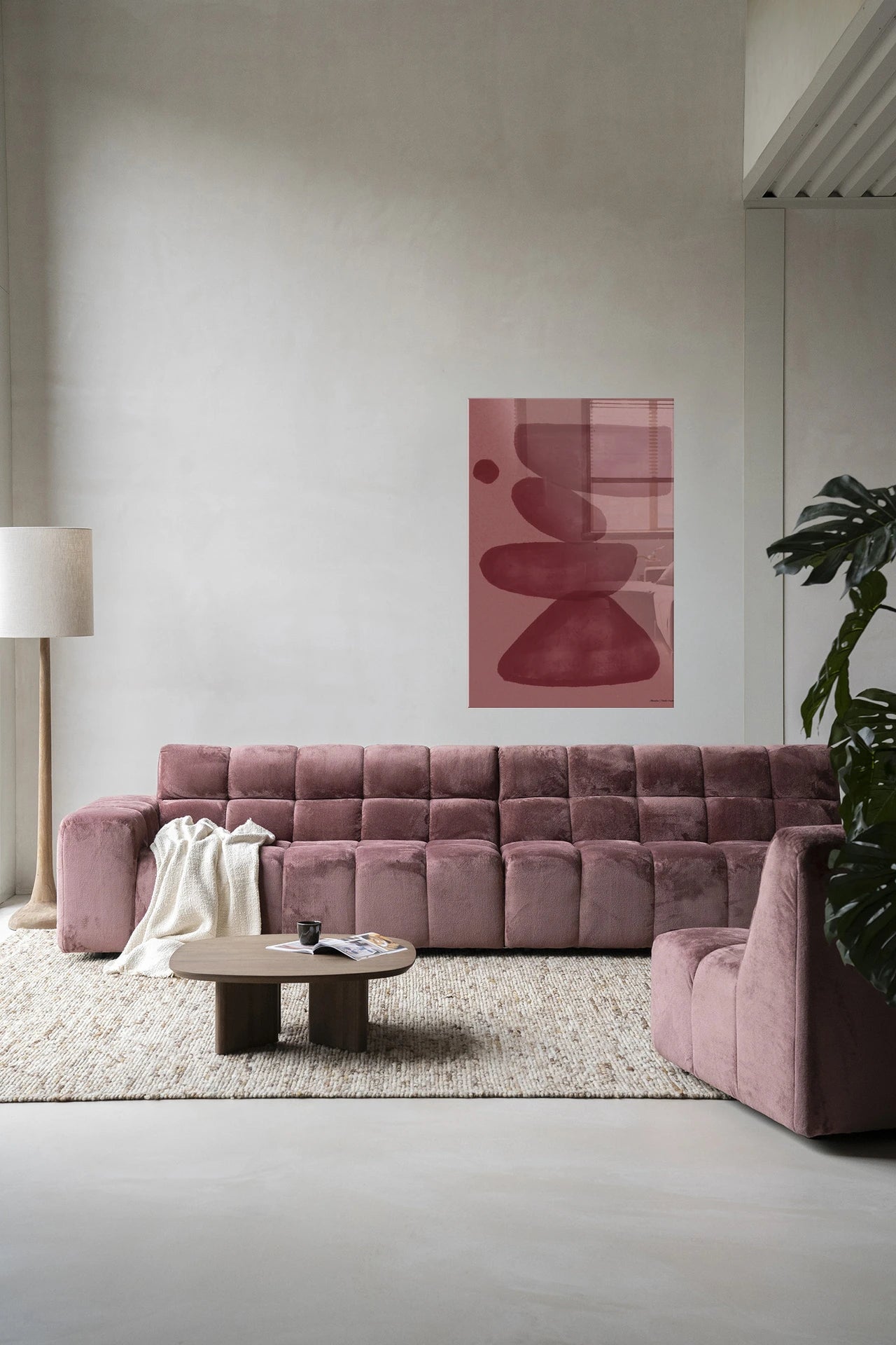 Elementa Burgundy 2 – Glasschilderij