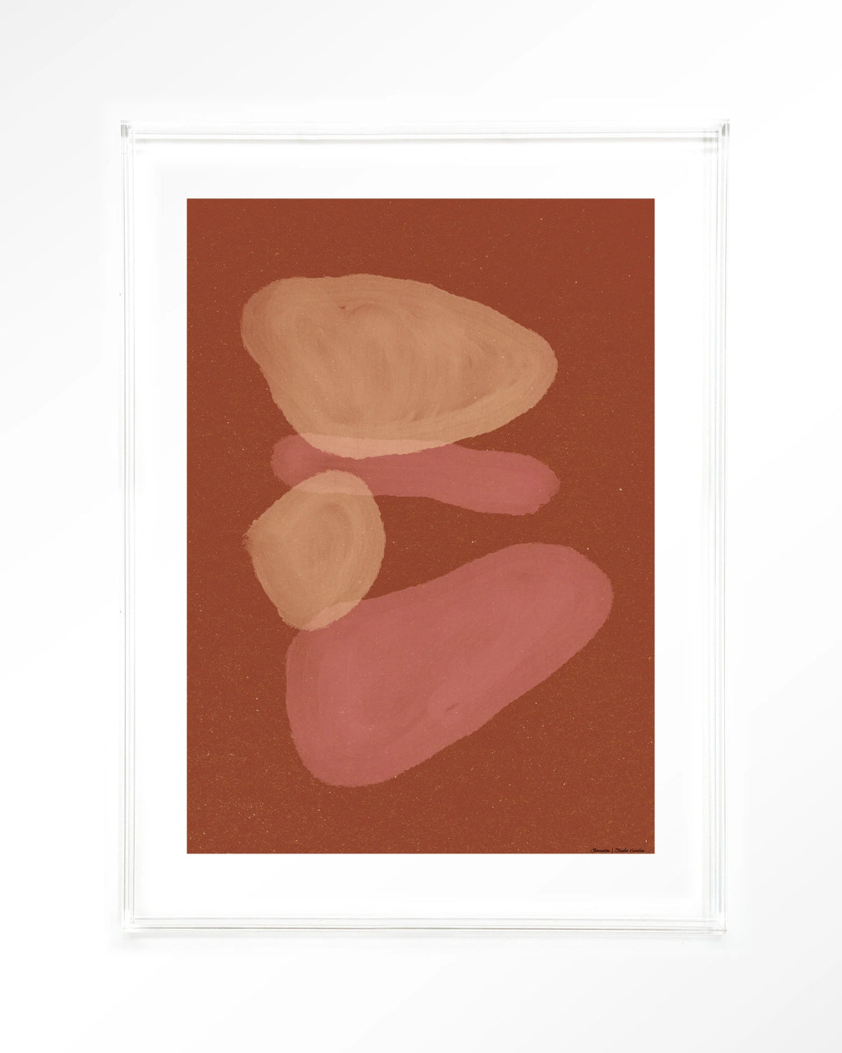 Elementa Rossa 1 – abstracte vormen in terracotta – Art print – Acryl doorzichtig