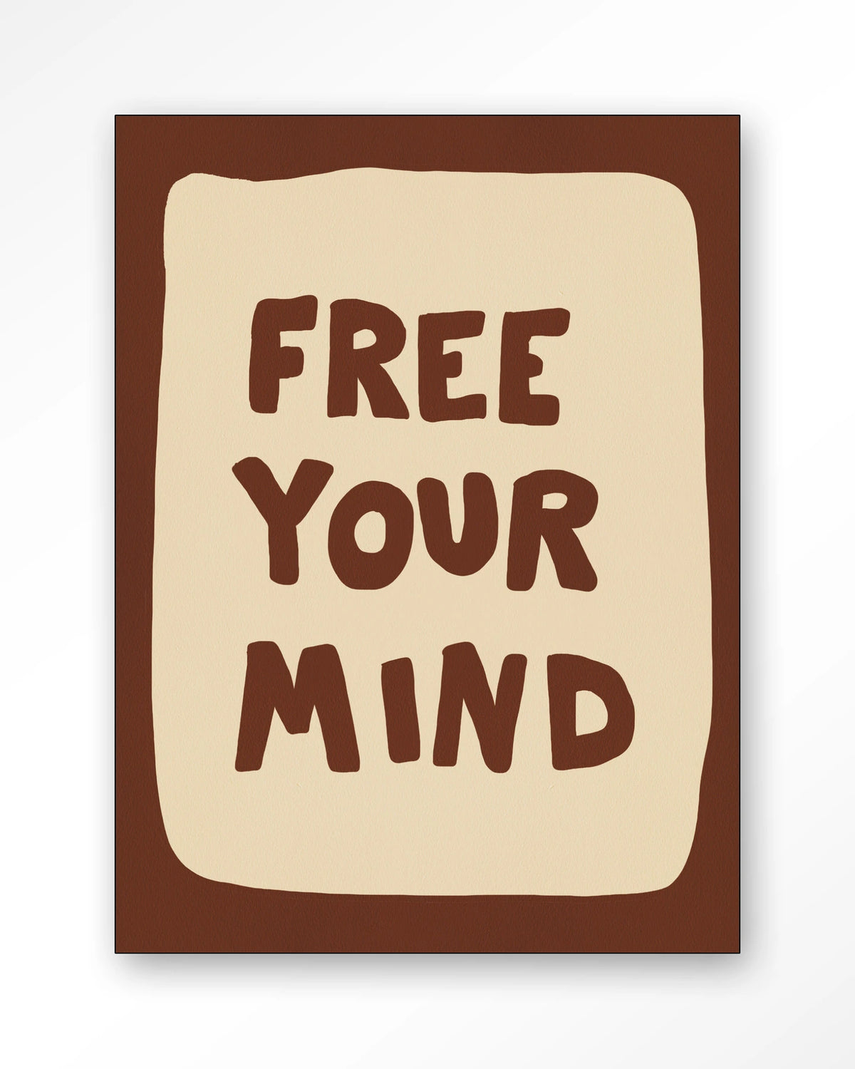 Free Your Mind – tekst Free Your Mind – Wandkleed – Frame – zwart