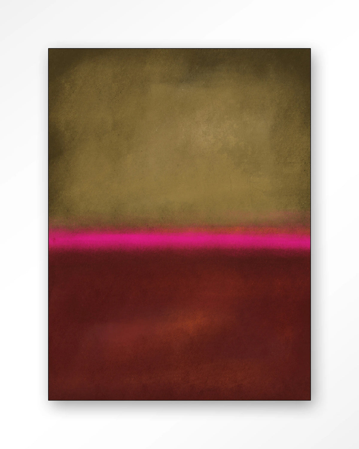 Paradox – abstract in goud, roze en rood – Wandkleed – Frame – zwart