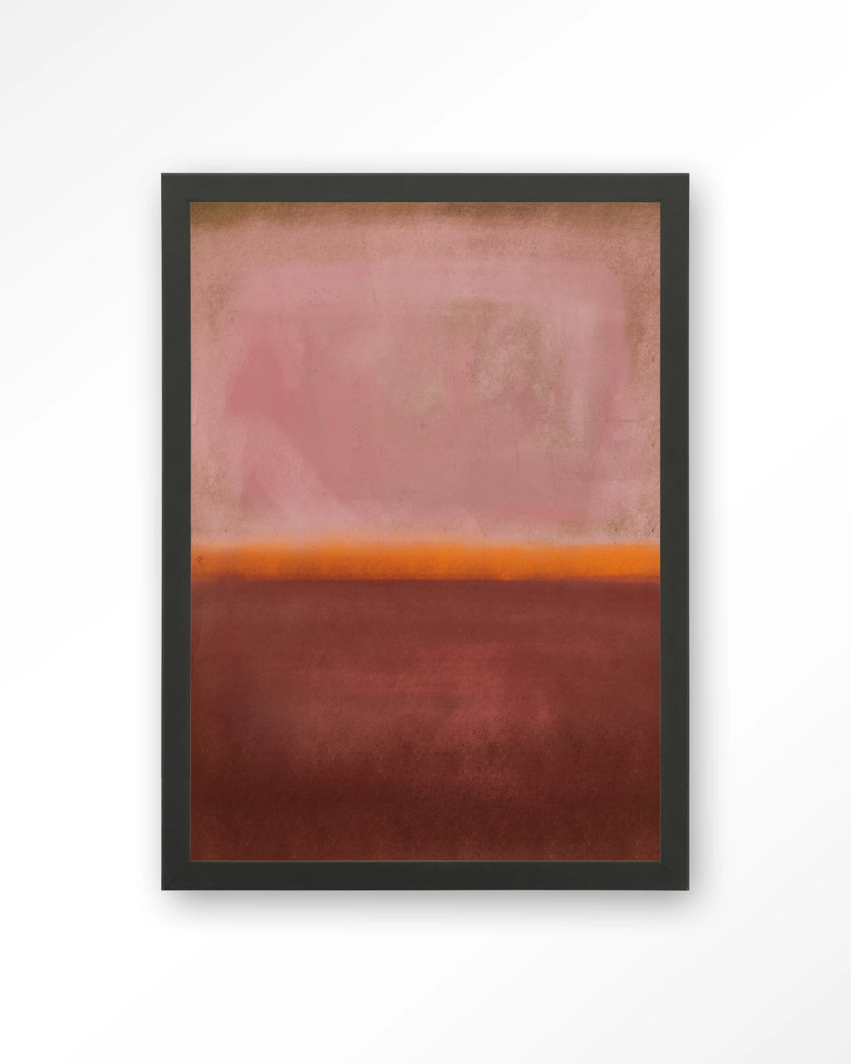 Mirage – abstract in roze en rood – Art print – Hout zwart