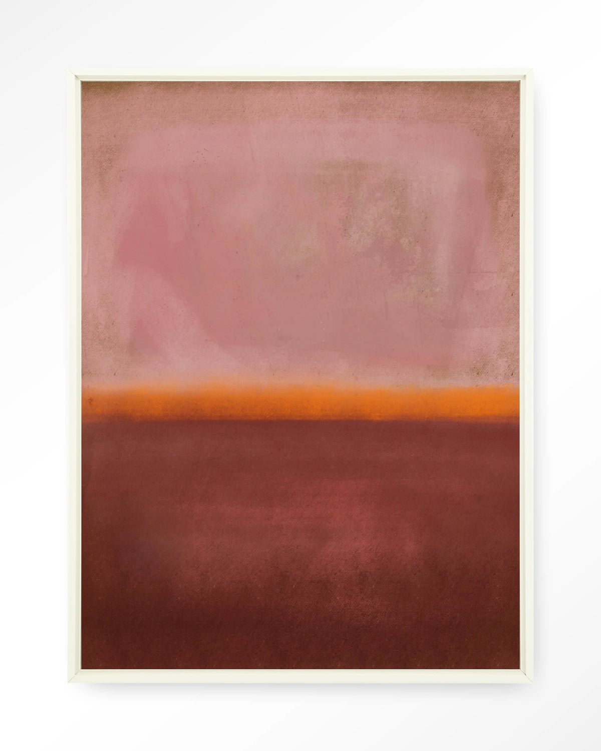 Mirage – abstract in roze en rood – Wandkleed – Floating frame – wit