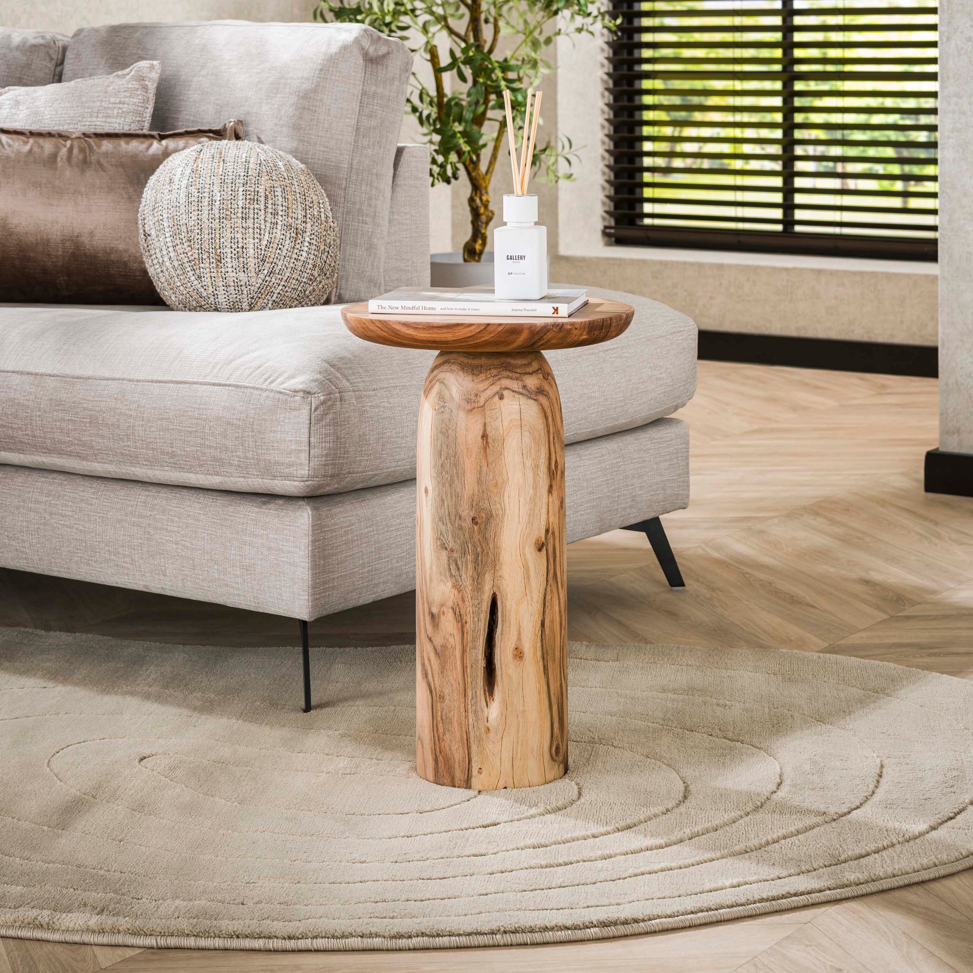 Bijzettafel River Solid 55cm hoog / Massief acacia