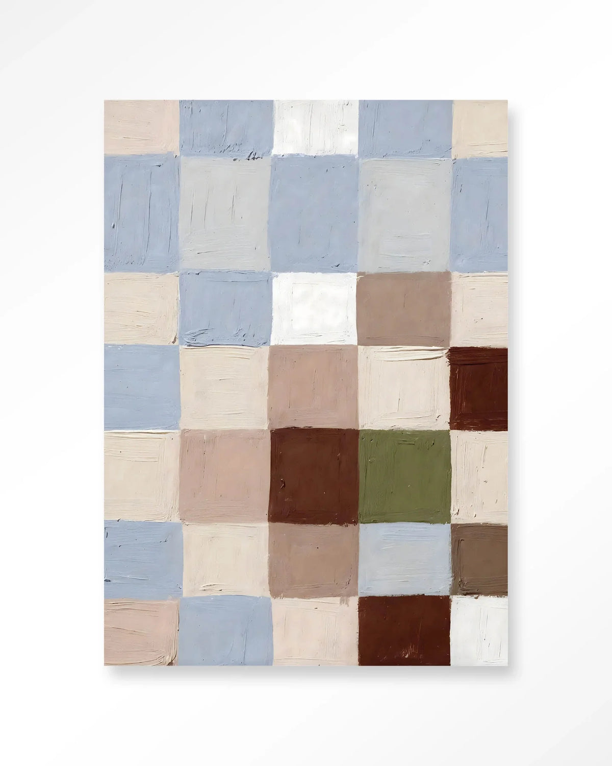 Blue Blocks – Glasschilderij