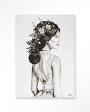 Lady With Blossom – Wandkleed