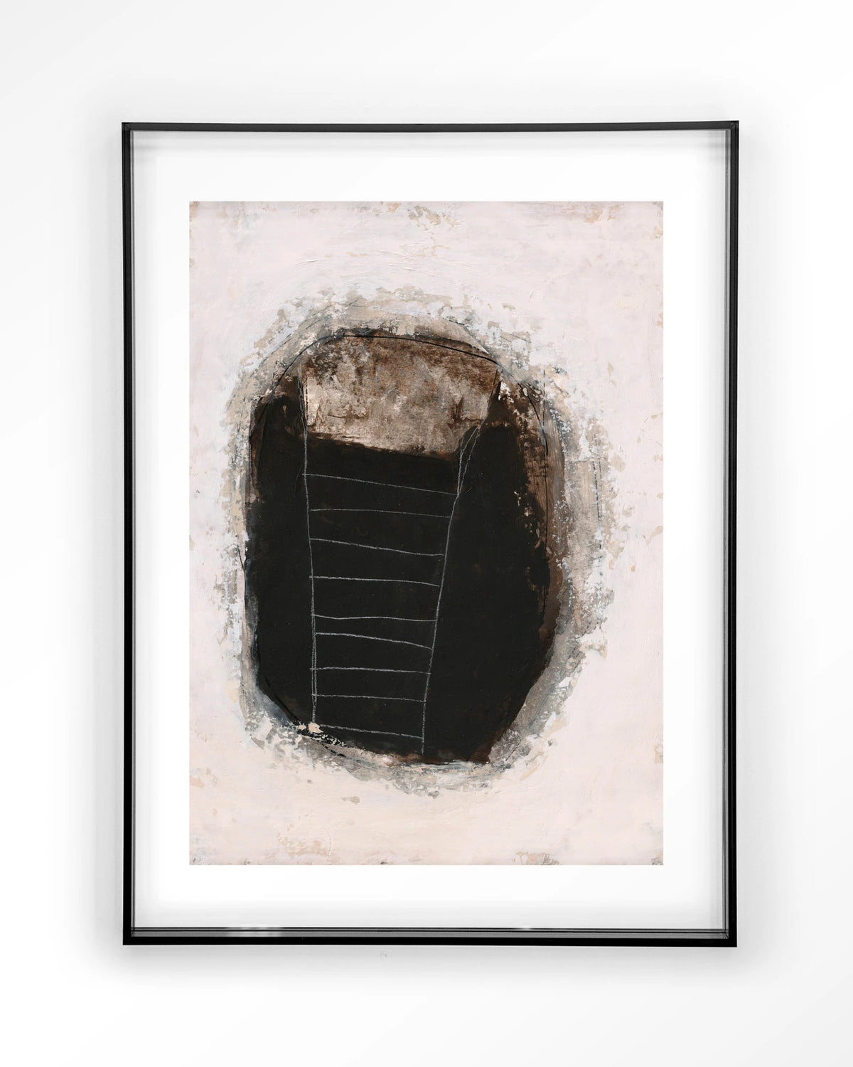 Abstract 14 – abstract in zwart en wit – Art print – Acryl zwart