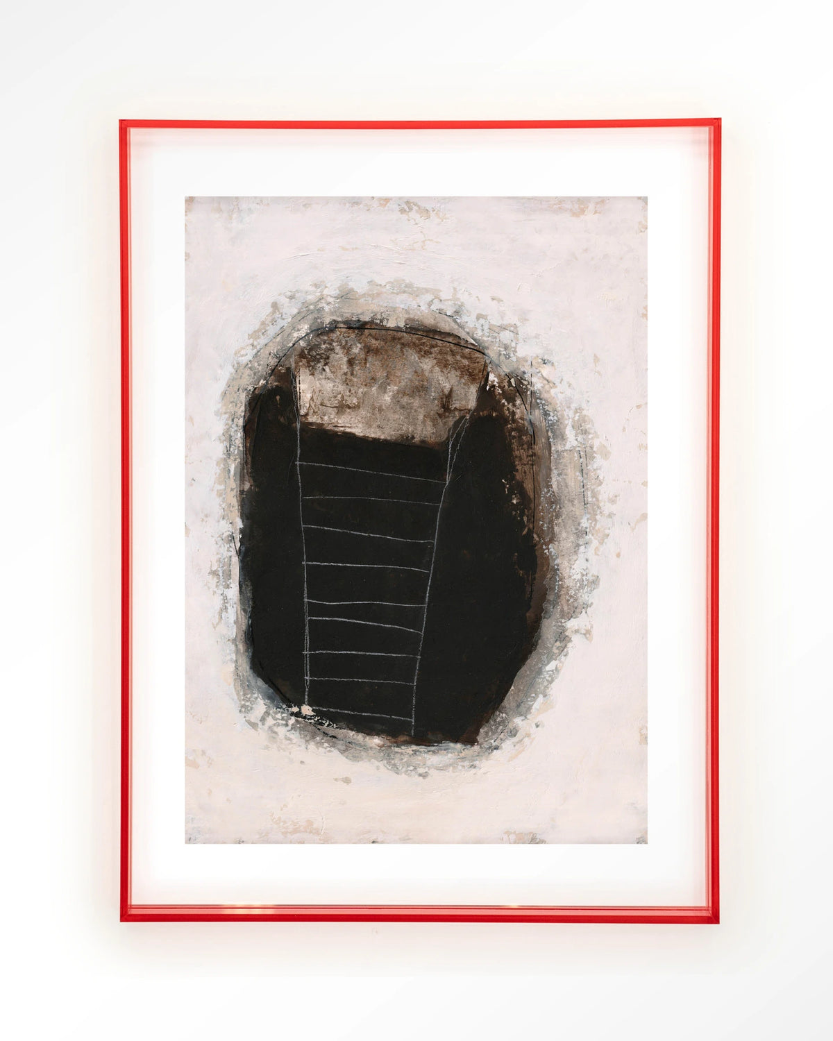 Abstract 14 – abstract in zwart en wit – Art print – Acryl roze
