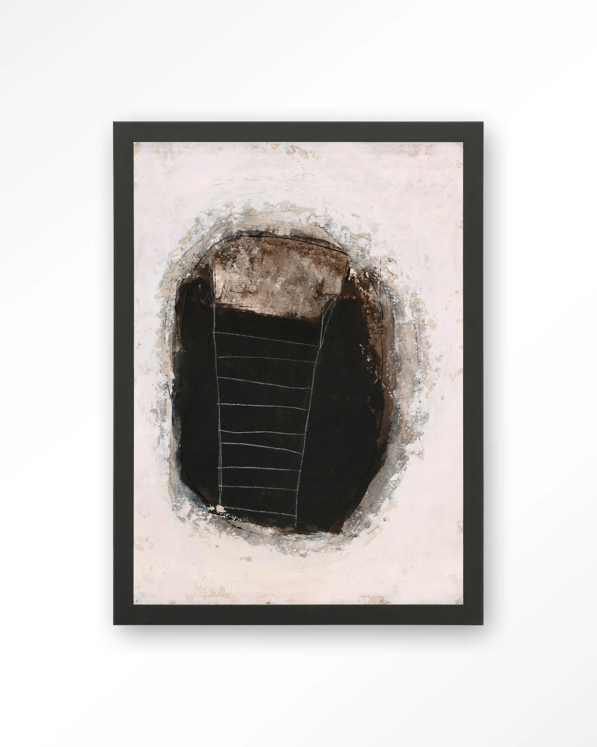 Abstract 14 – abstract in zwart en wit – Art print – Hout zwart