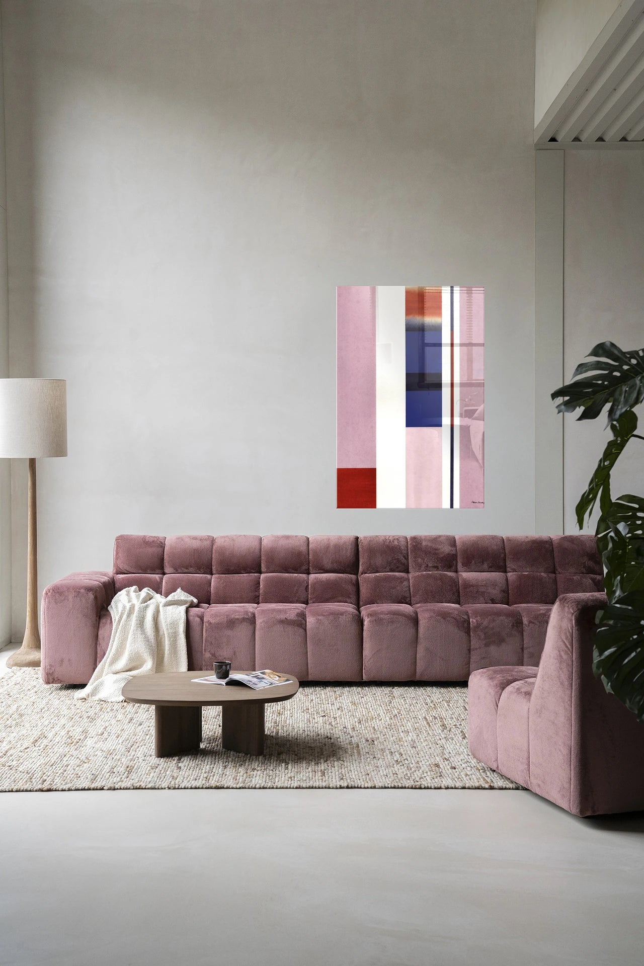 Vertical Lilac – Glasschilderij