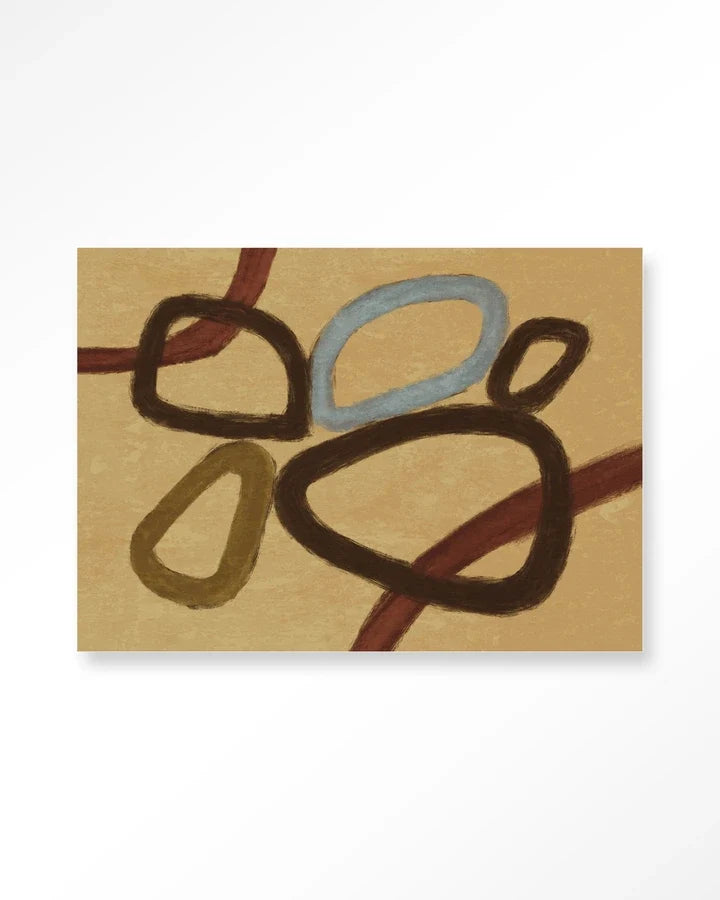 Ring Of Abstraction Yellow – Glasschilderij