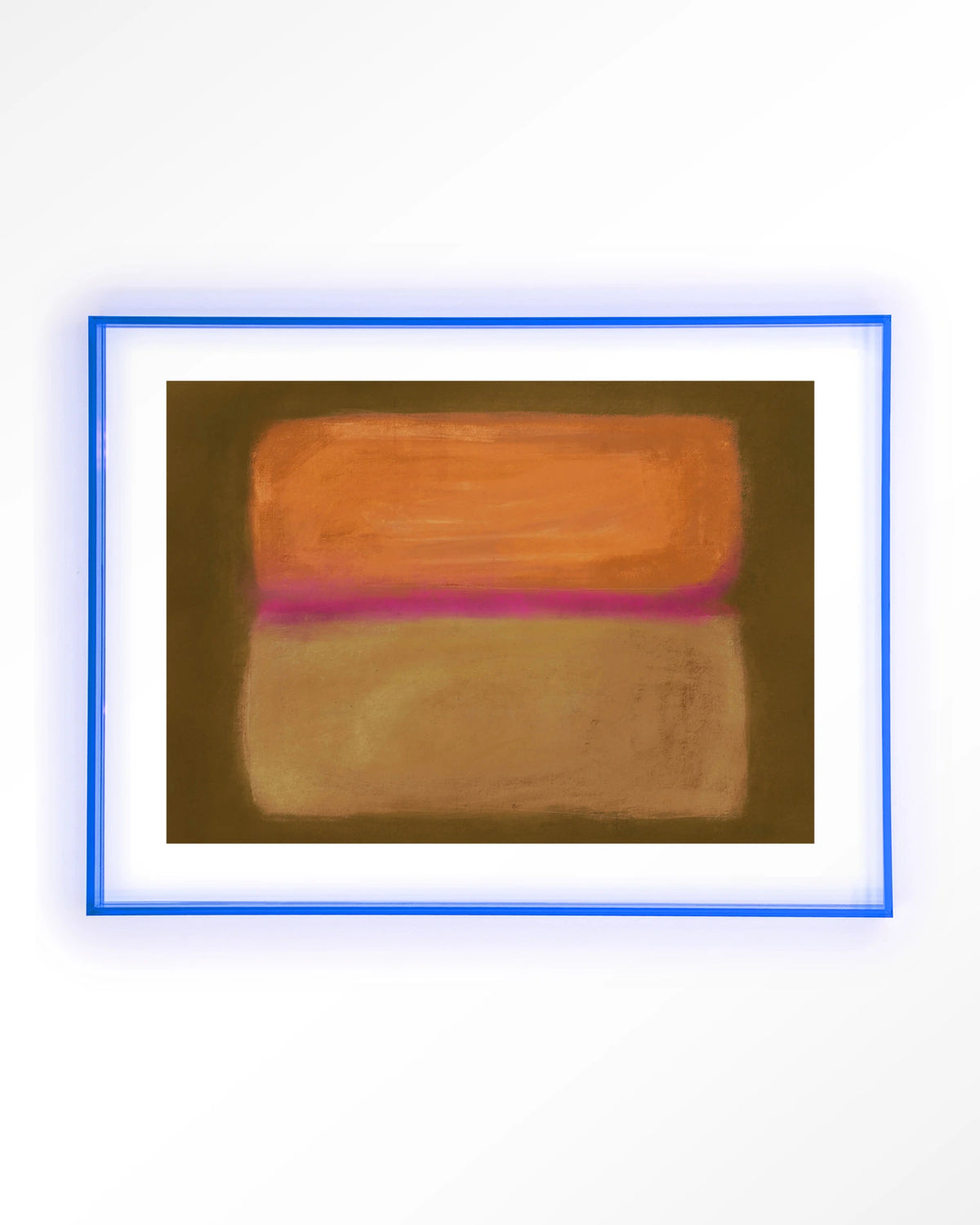 Infinity – abstract in oranje en roze – Art print – Acryl lichtblauw