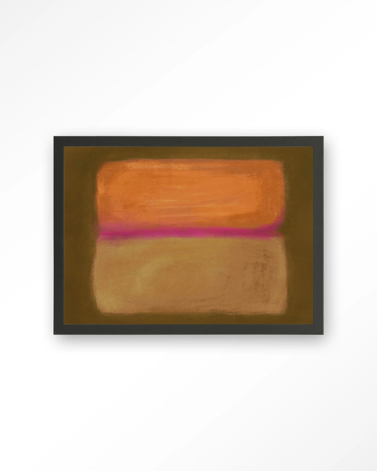 Infinity – abstract in oranje en roze – Art print – Hout zwart