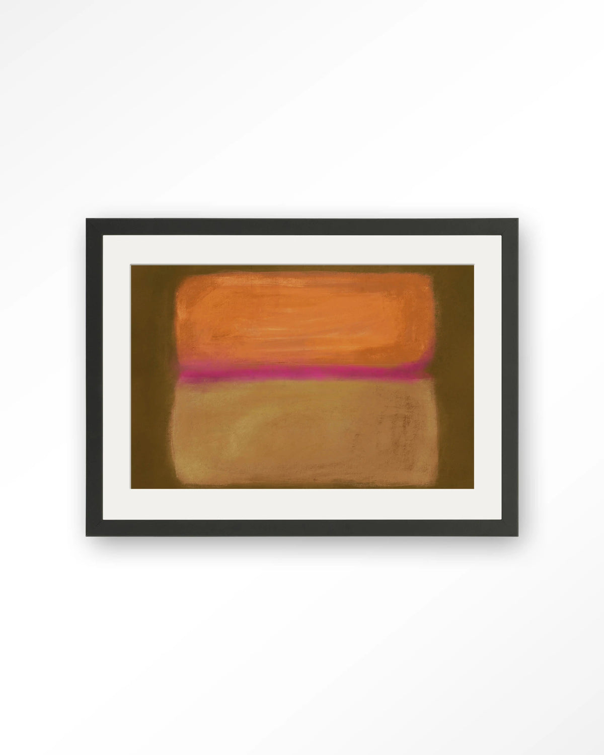 Infinity – abstract in oranje en roze – Art print – Hout zwart + passe-partout