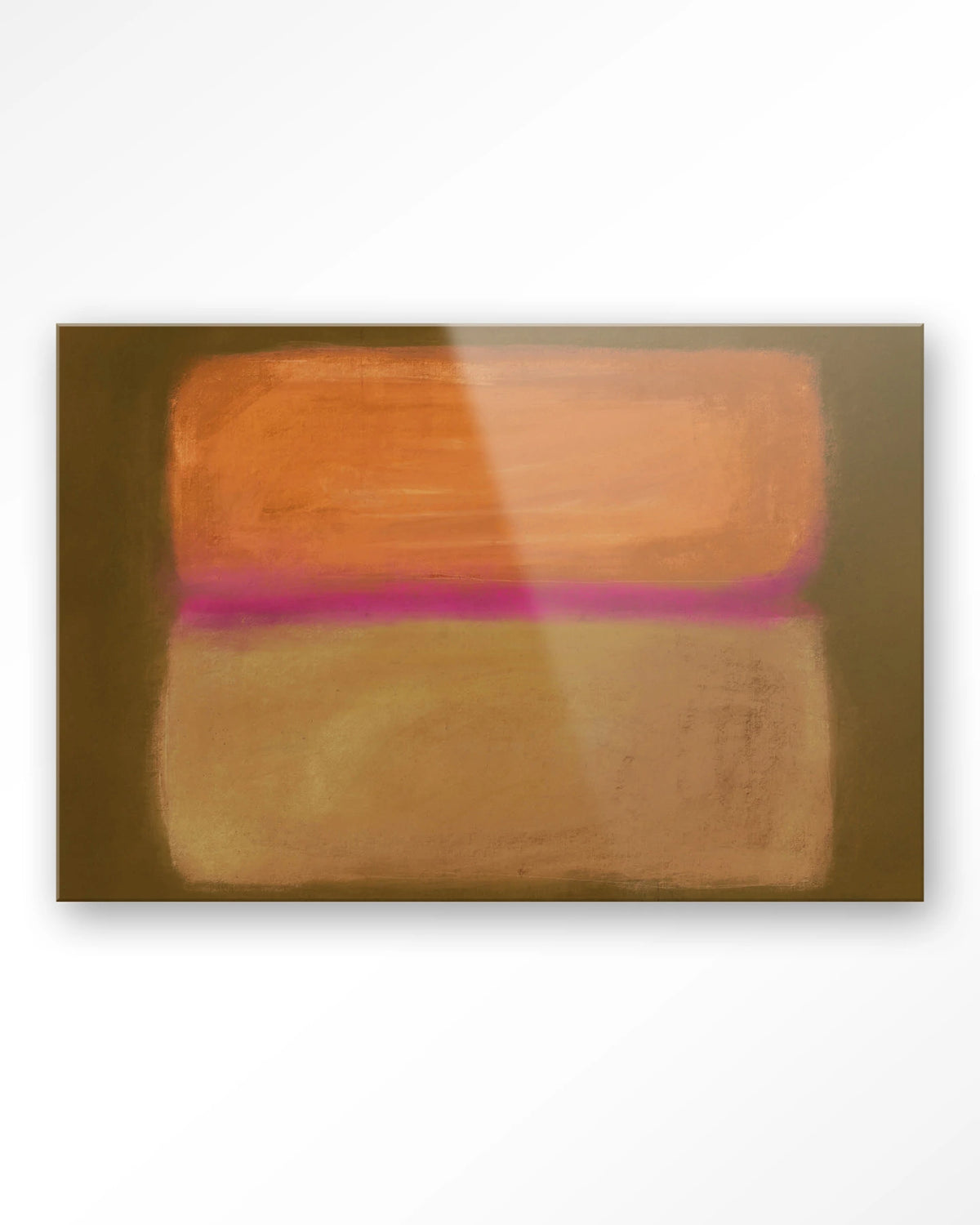 Infinity – abstract in oranje en roze – Glas – Blinde montage