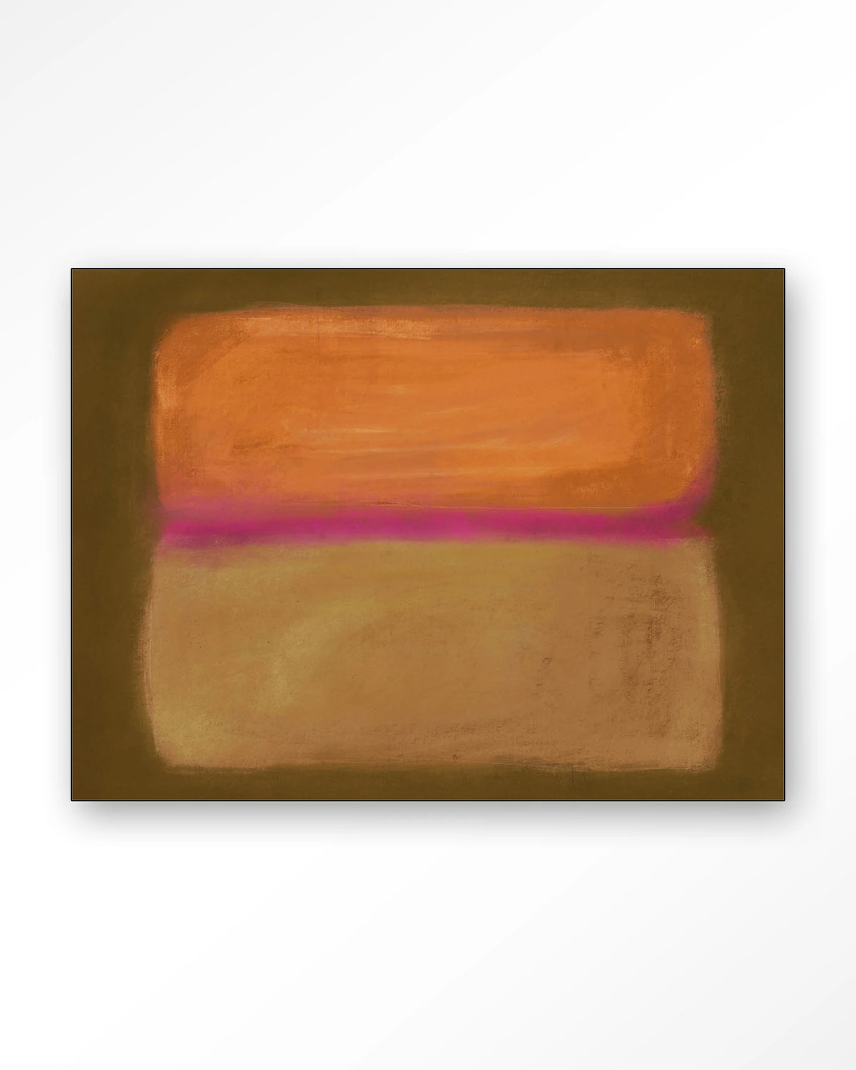 Infinity – abstract in oranje en roze – Wandkleed – Frame – zwart