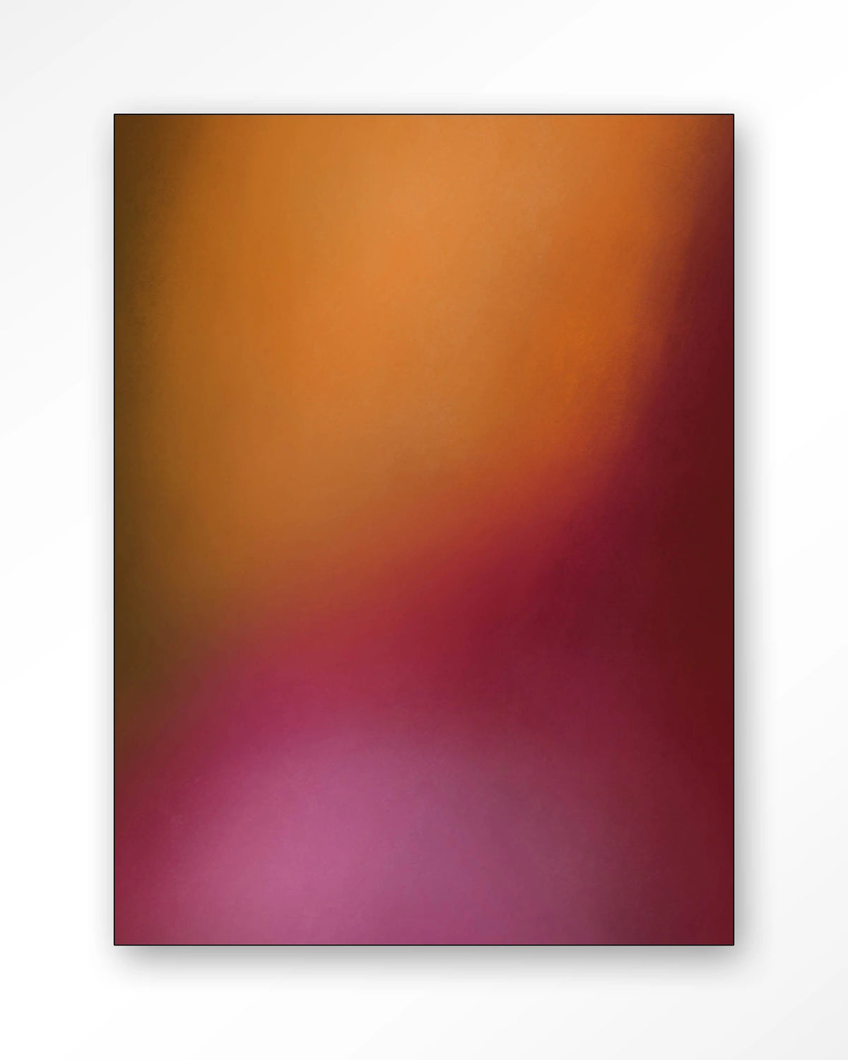 Aurora 1 – abstract verloop in oranje en roze – Wandkleed – Frame – zwart