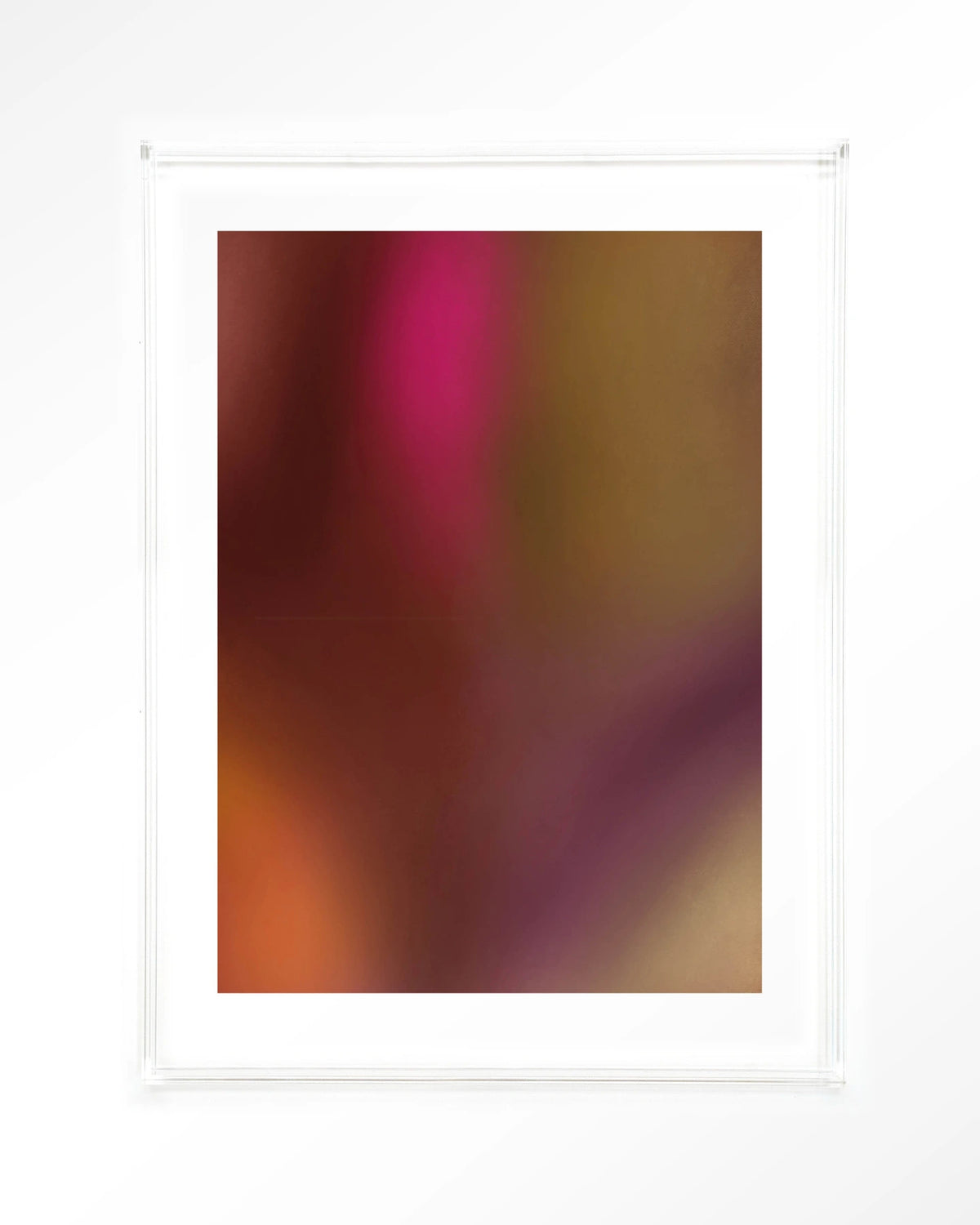 Aurora 2 – kleurverloop in rood en roze – Art print – Acryl doorzichtig