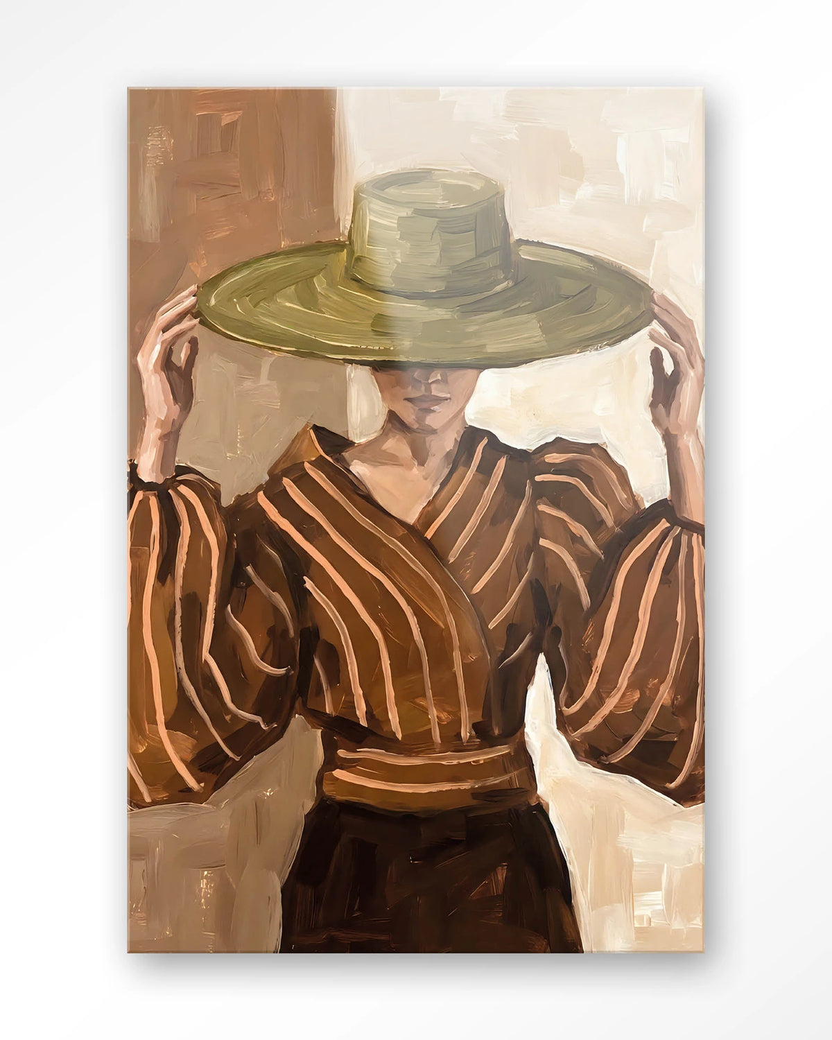 Francesca – vrouw met strohoed – Glas – Blinde montage