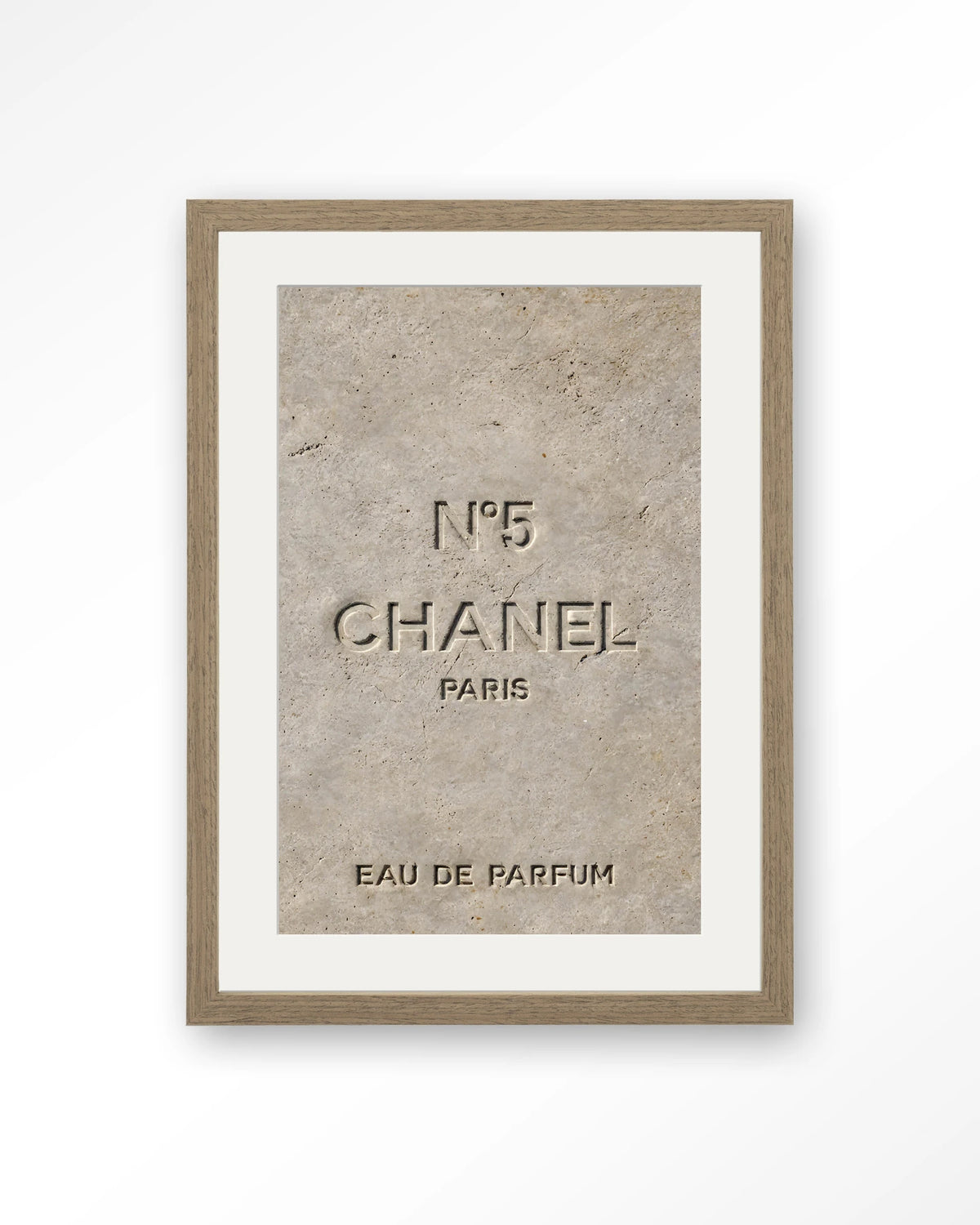 Number 5 – Art print – Hout bruin + passe-partout