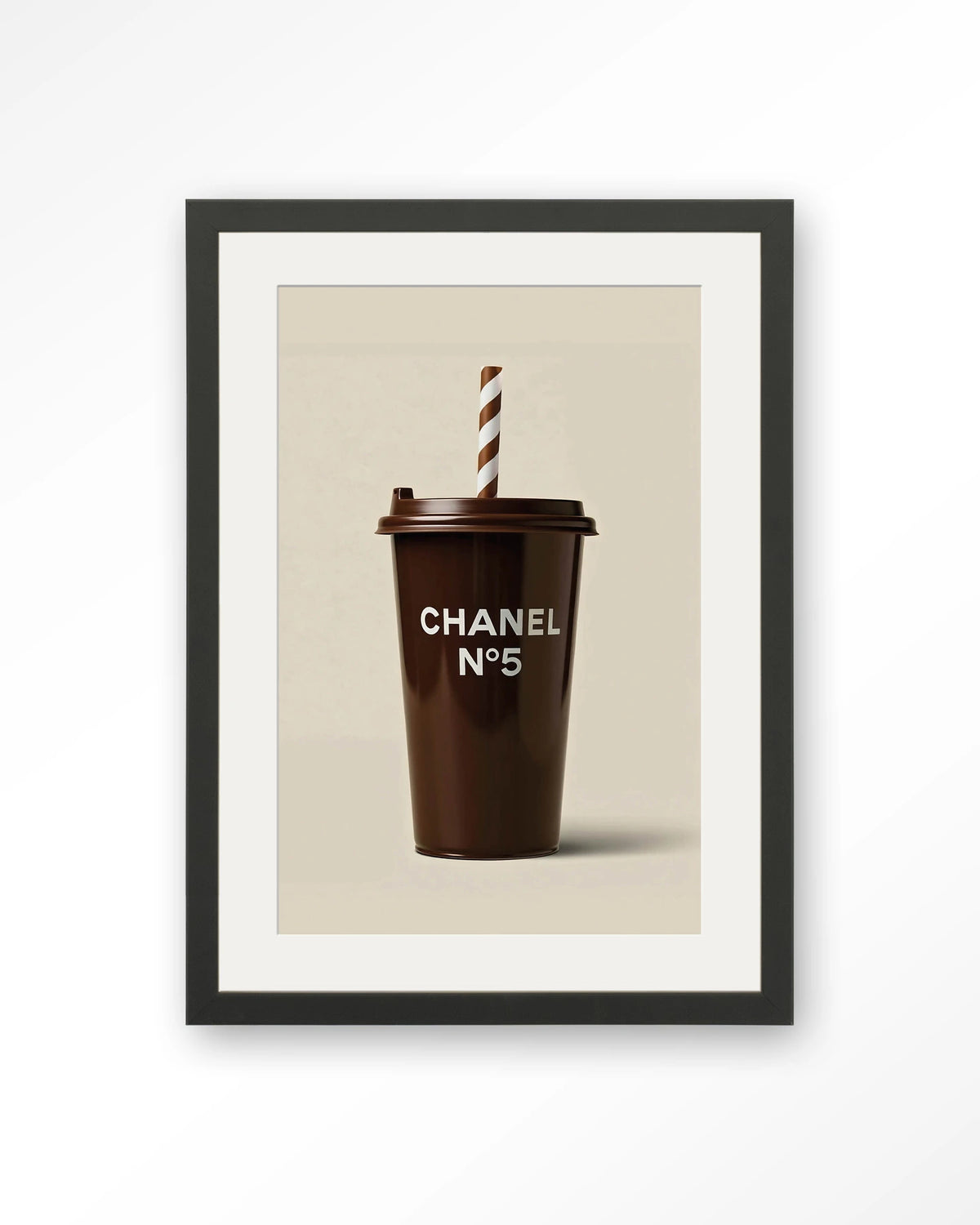 My Milkshake Brings – Art print – Hout zwart + passe-partout