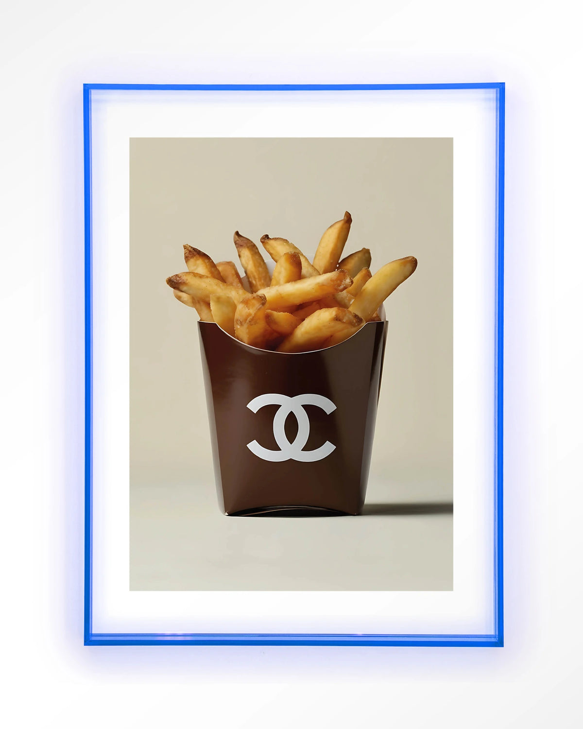 Luxury Fries – Art print – Acryl lichtblauw