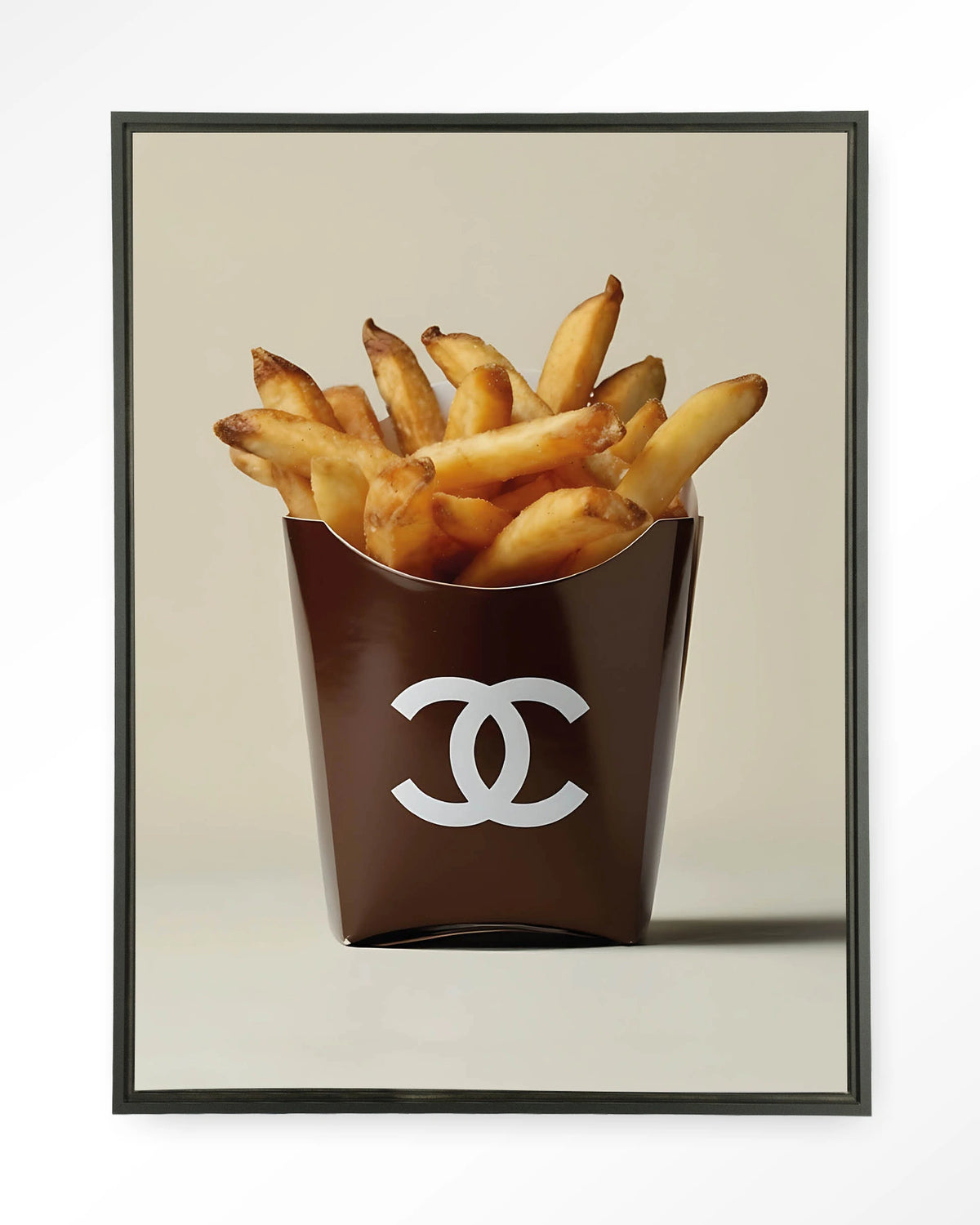 Luxury Fries – Wandkleed – Floating frame – zwart