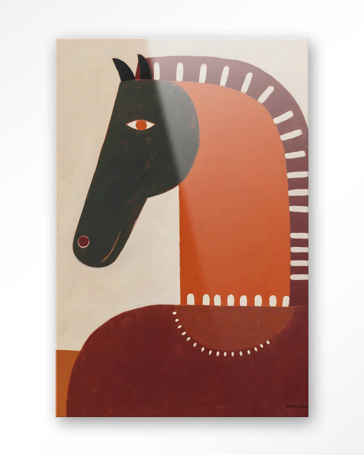 Quiet Guardians – paard in abstracte stijl – Glas – Blinde montage