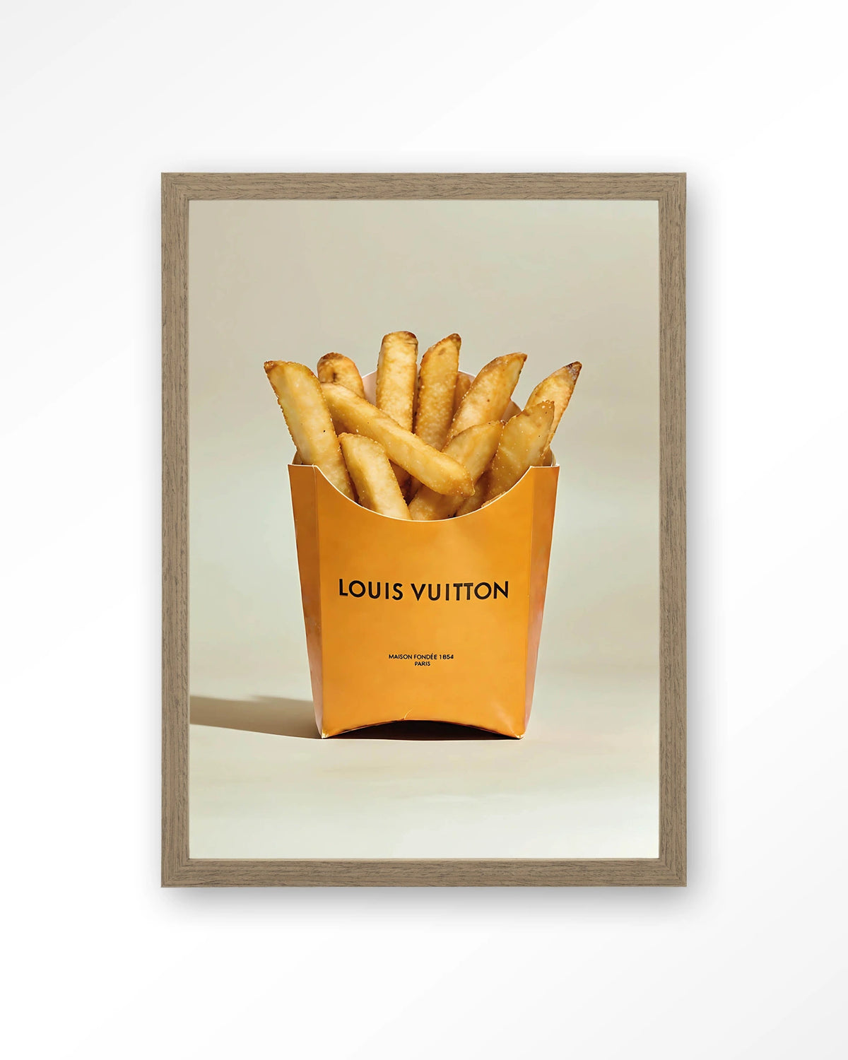 LV Fries – Art print – Hout bruin