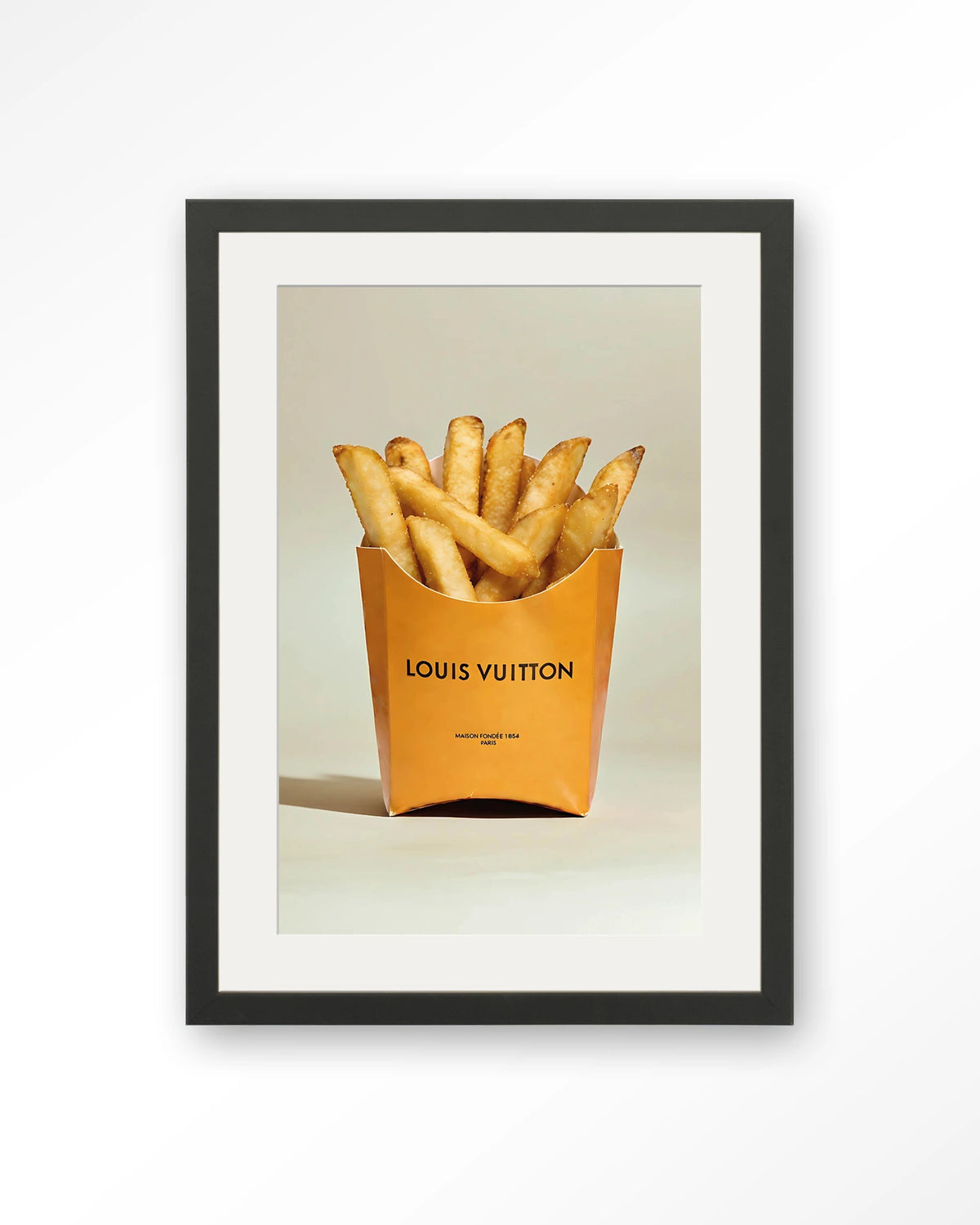 LV Fries – Art print – Hout zwart + passe-partout