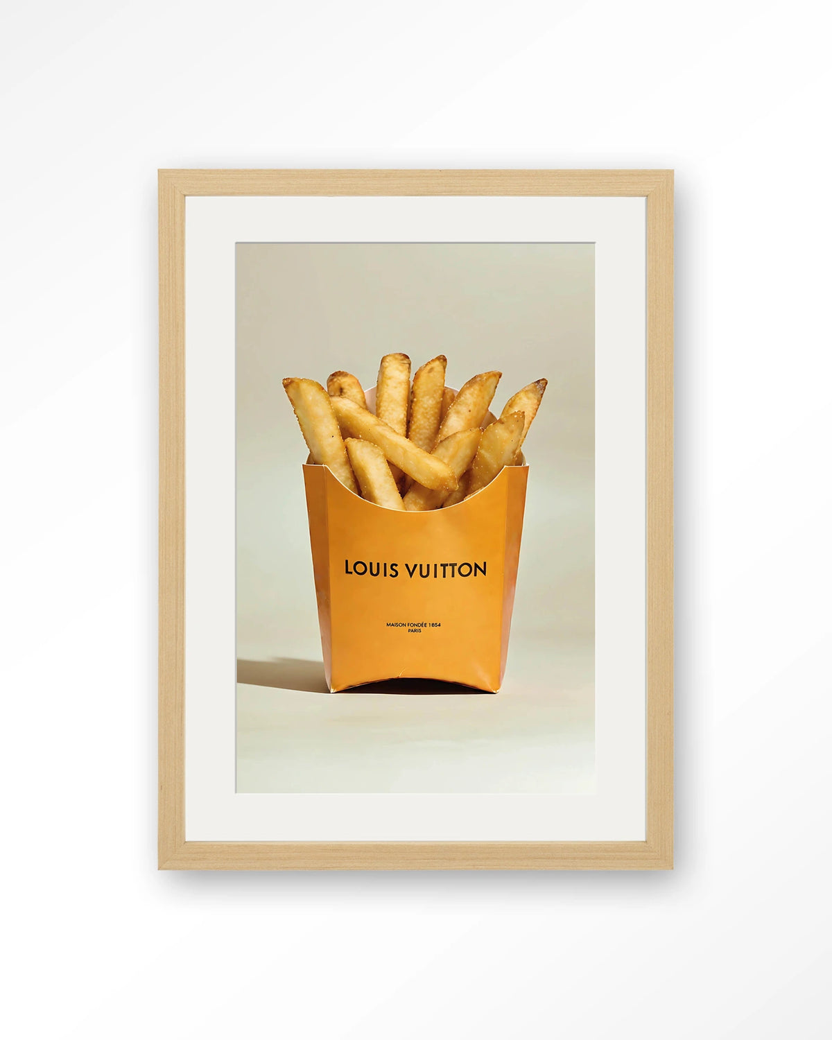 LV Fries – Art print – Hout naturel + passe-partout