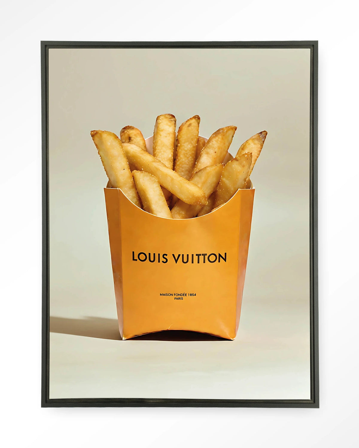 LV Fries – Wandkleed – Floating frame – zwart
