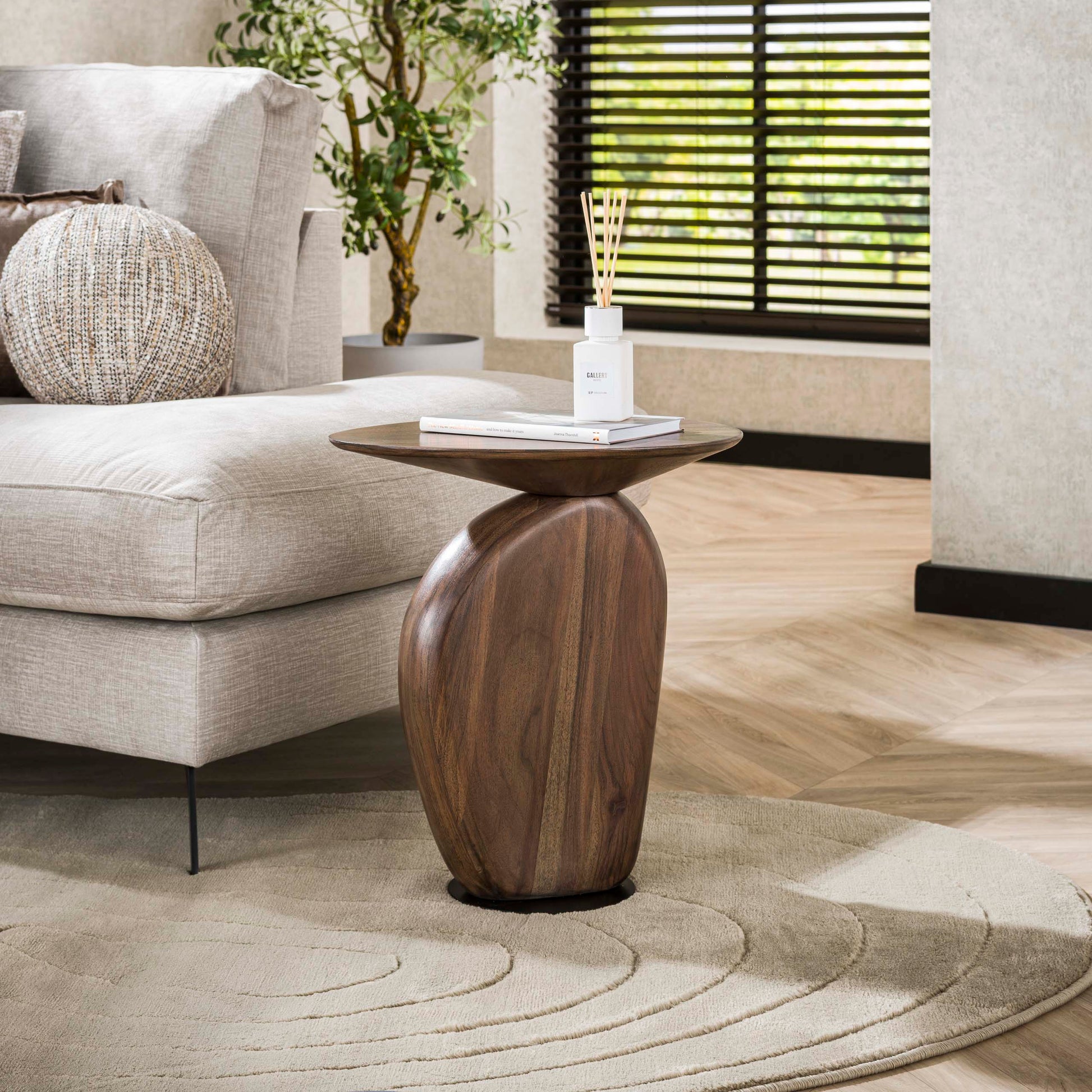 Bijzettafel Art Solid / Massief acacia glaze brown