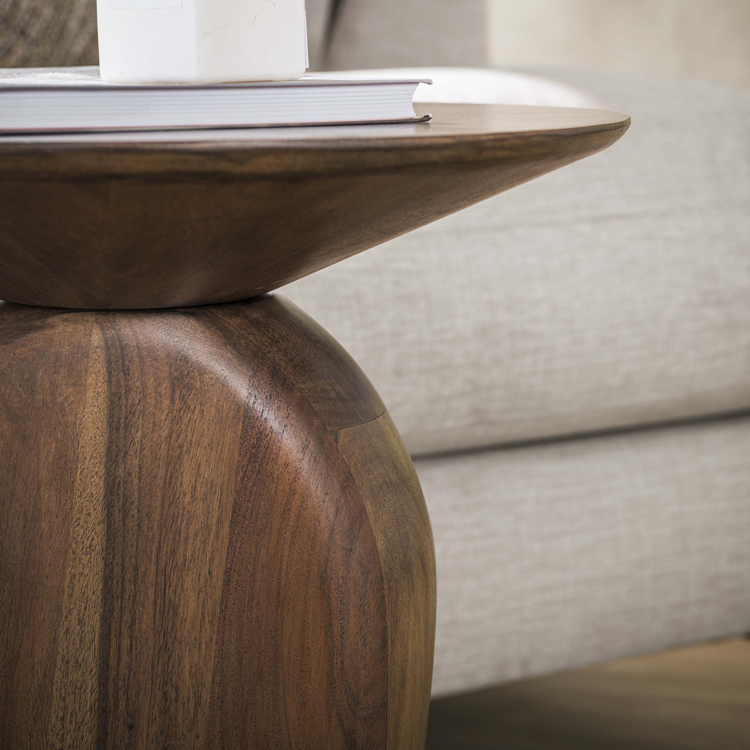 Bijzettafel Art Solid Massief Acacia Glaze Brown