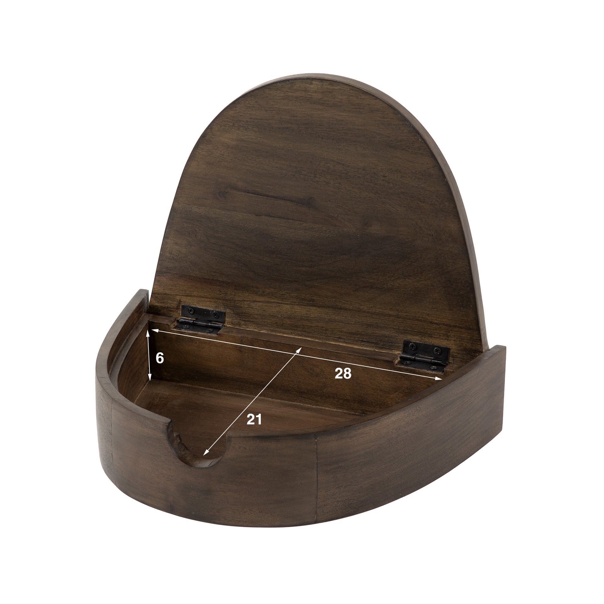 Nachtkastje Cove Zwevend 1 Lade Massief Acacia Glaze Brown