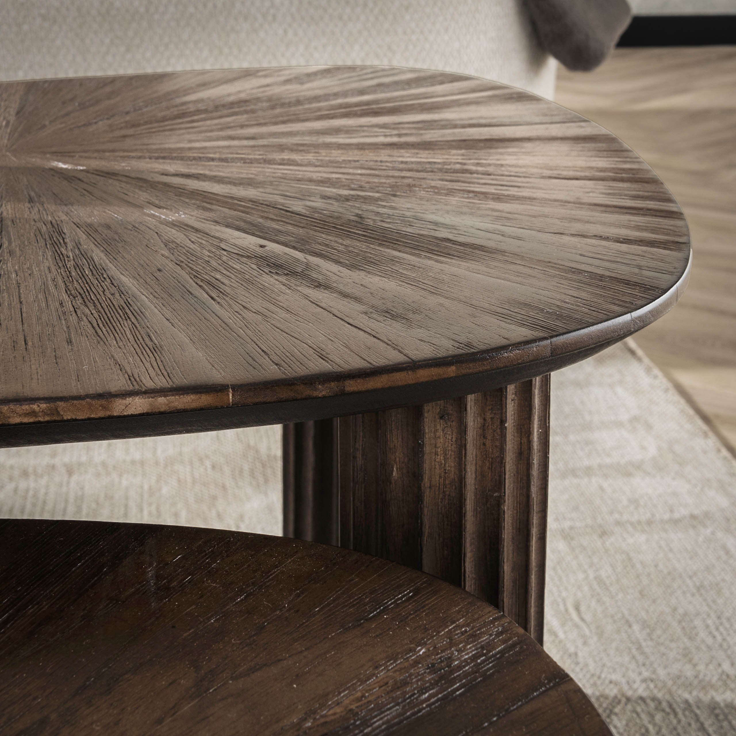 Salontafel Maya Teak Vierhoekig Set Van 2 Massief Teak Espresso
