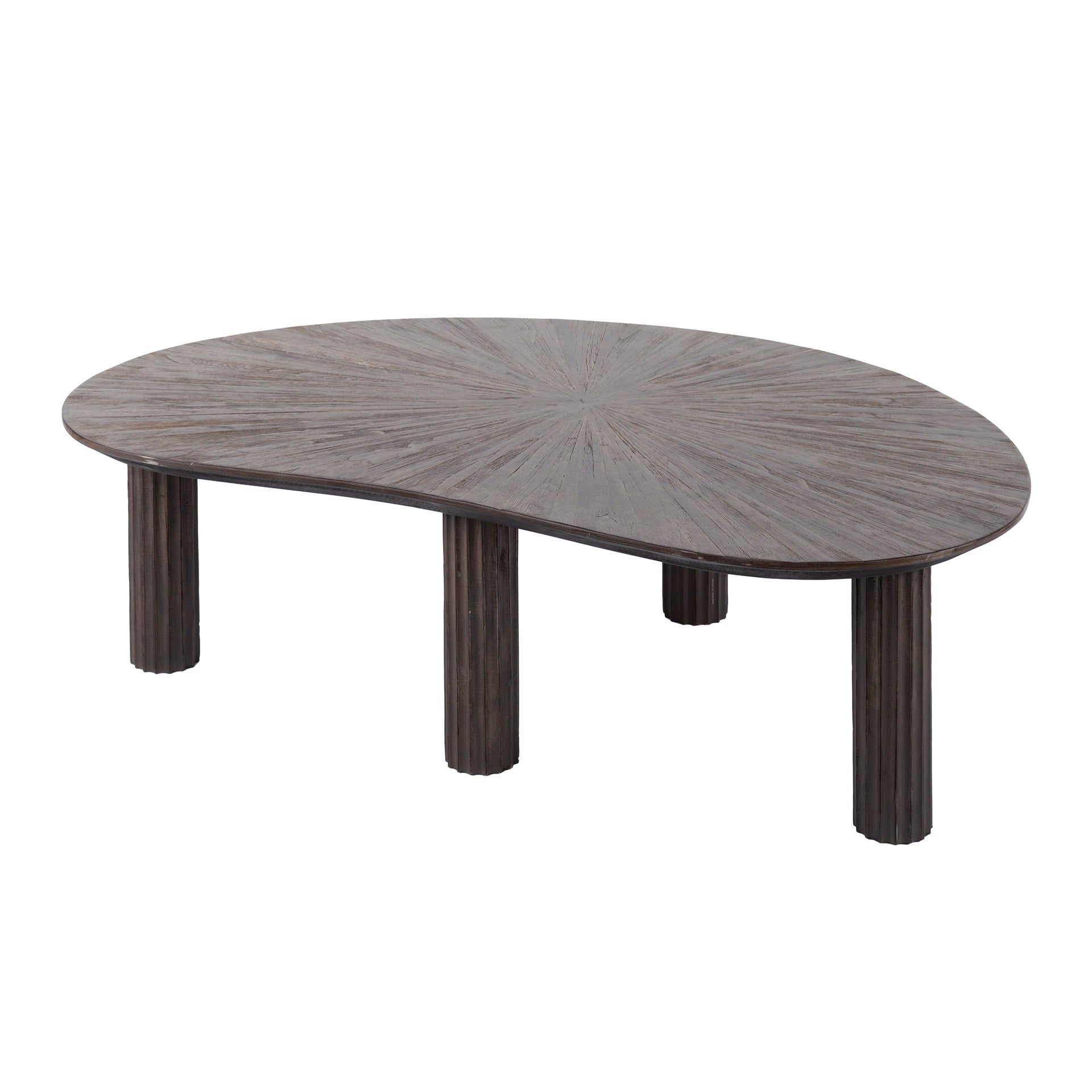 Salontafel Maya Teak Niervormig 110Cm Massief Teak Espresso