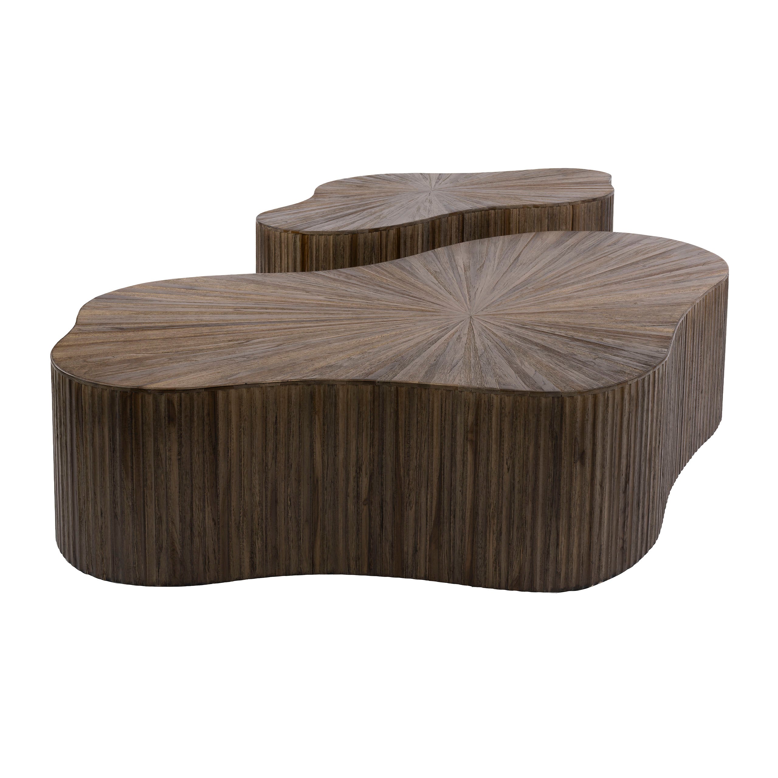 Salontafel Maya Teak Xl Shamrock Set Van 2 Massief Teak Espresso