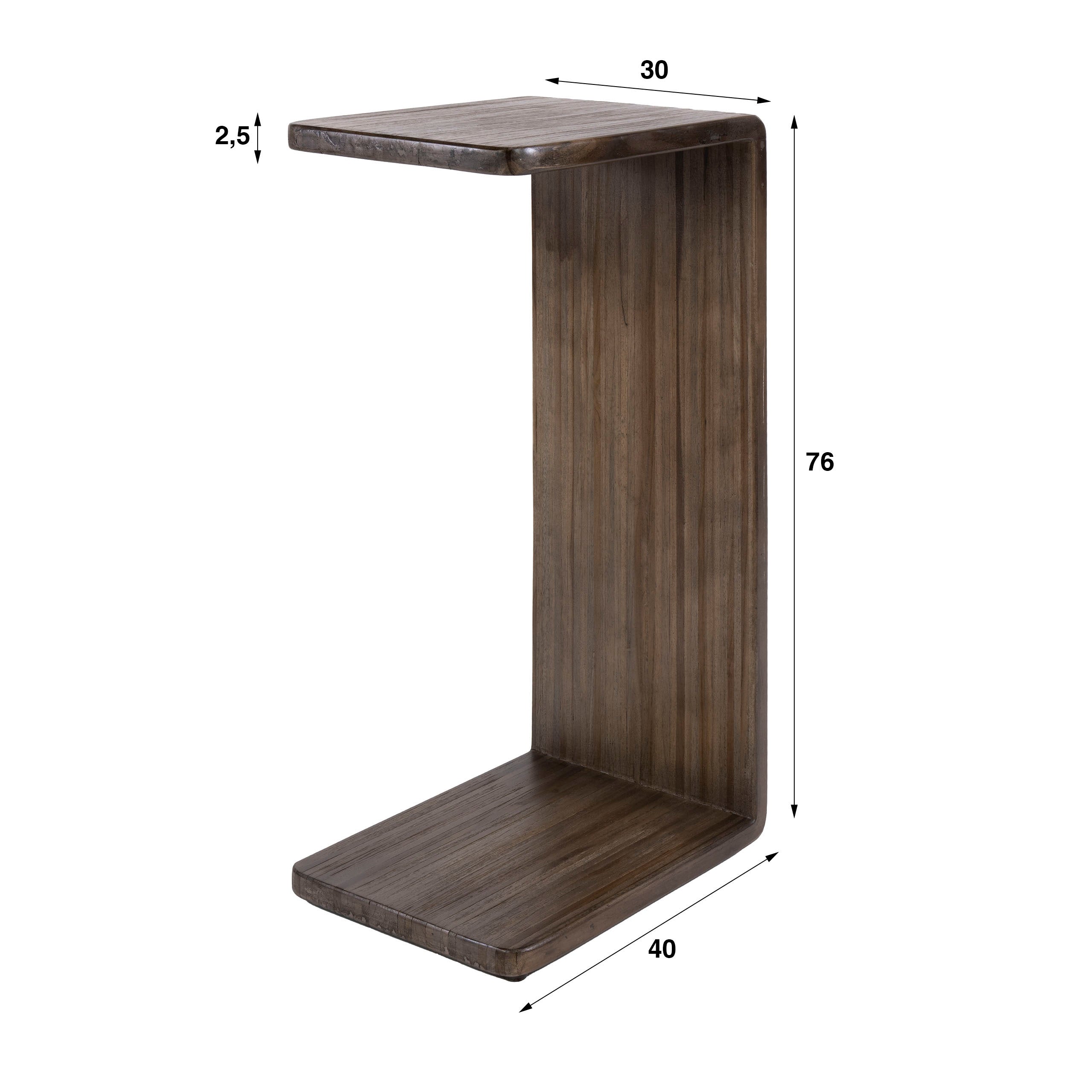Overzettafel Caro Massief Teak Espresso