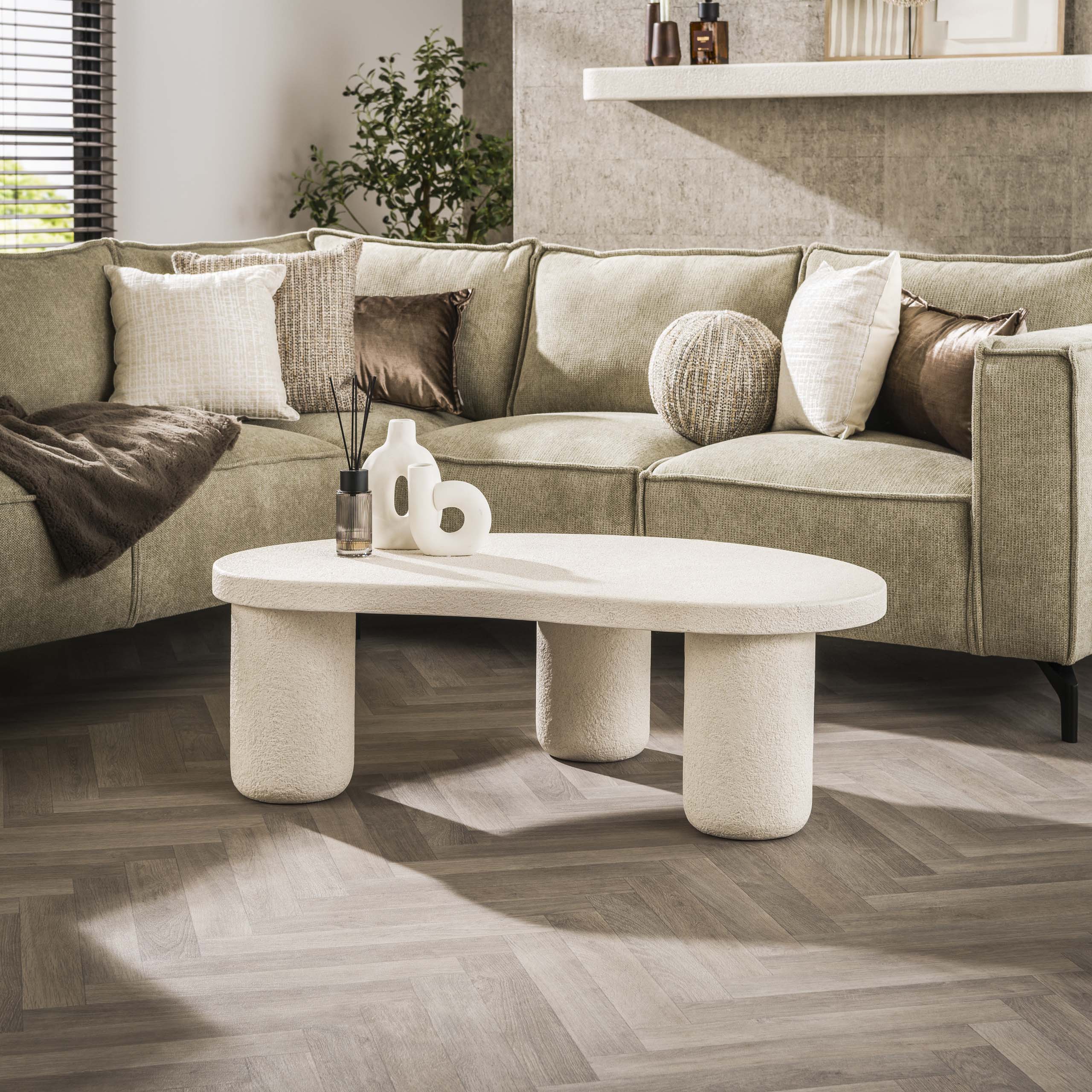Salontafel Kiezel XL organisch / Marmer composiet