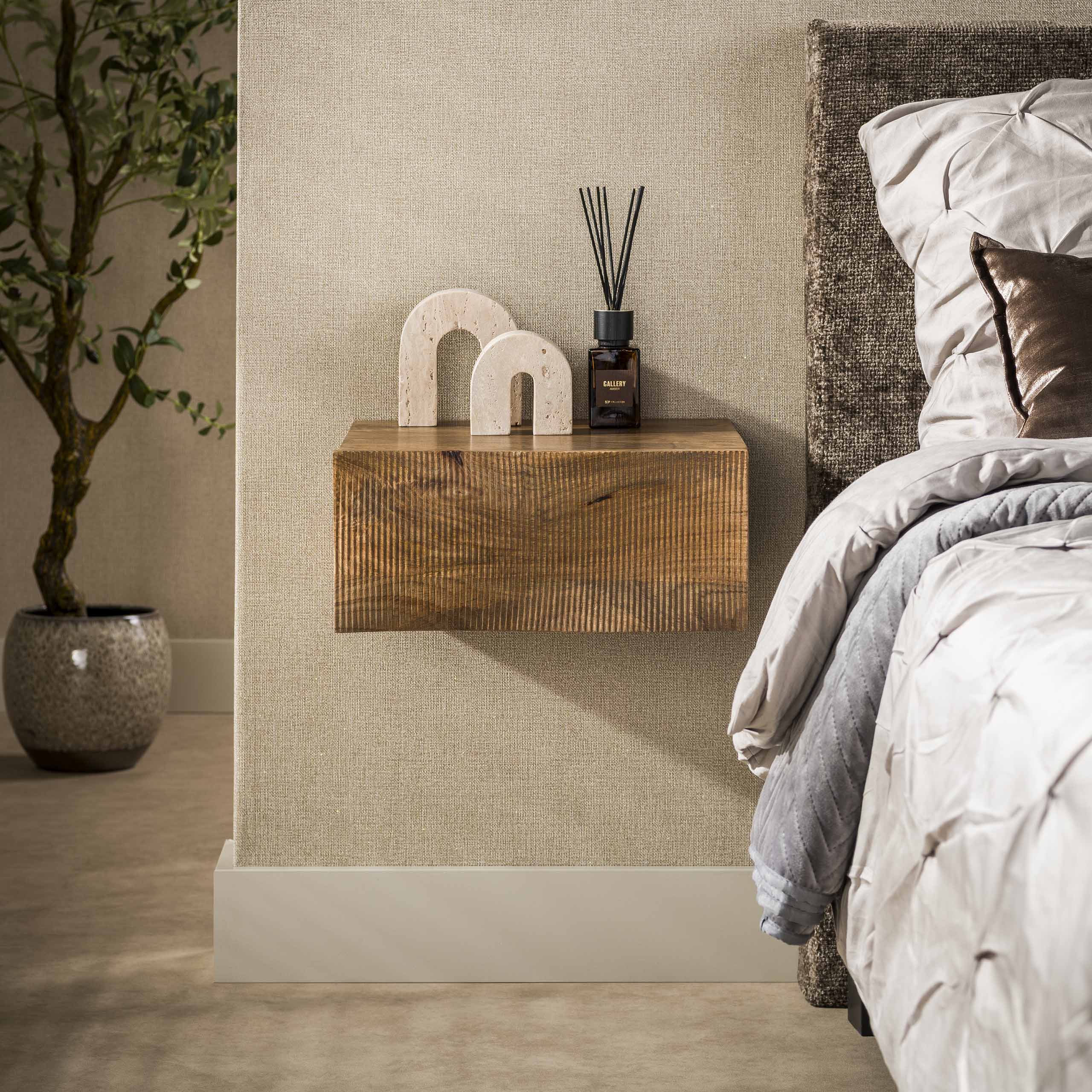 Nachtkastje Ocean Zwevend 1 Lade Massief Mango Zand