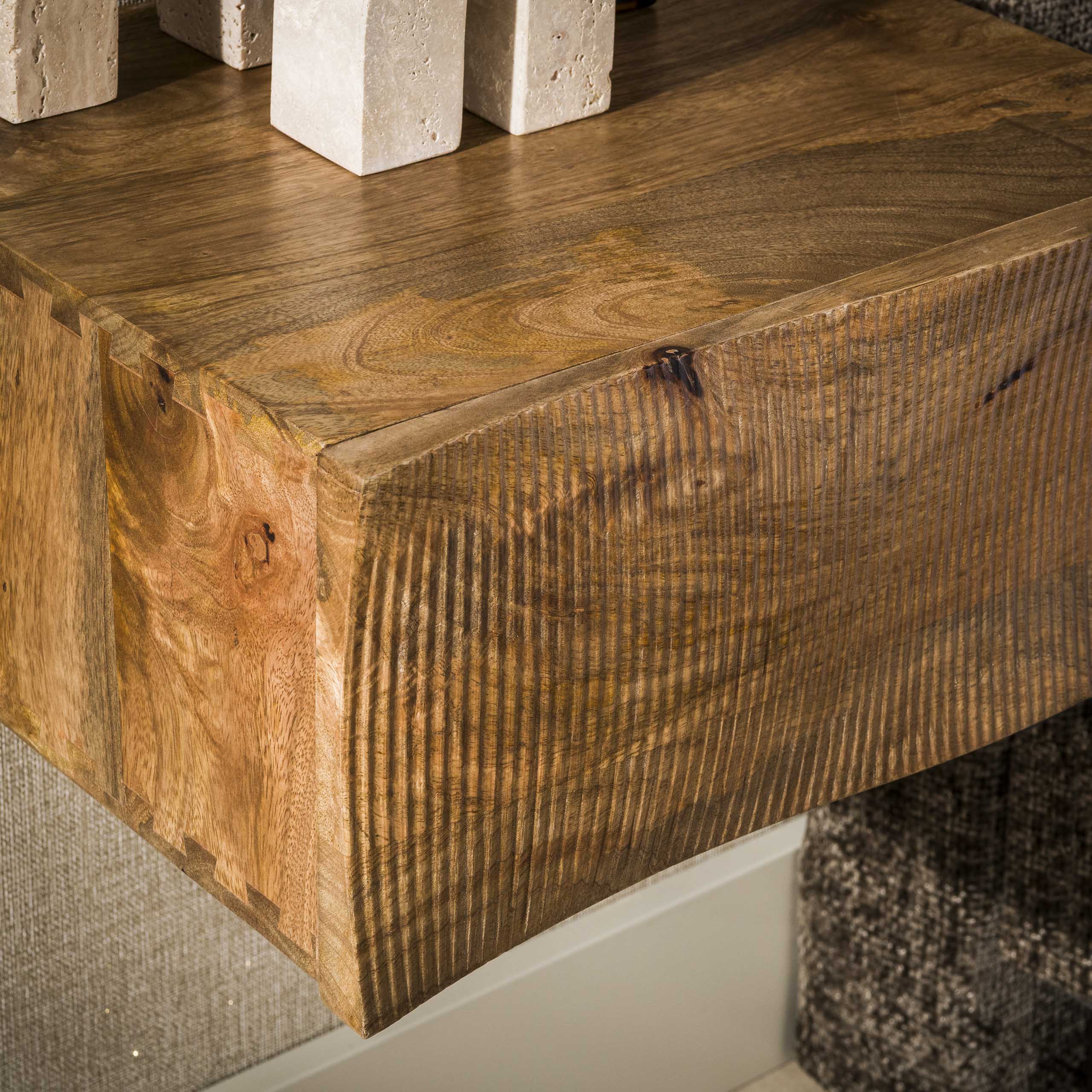 Nachtkastje Ocean Zwevend 1 Lade Massief Mango Zand