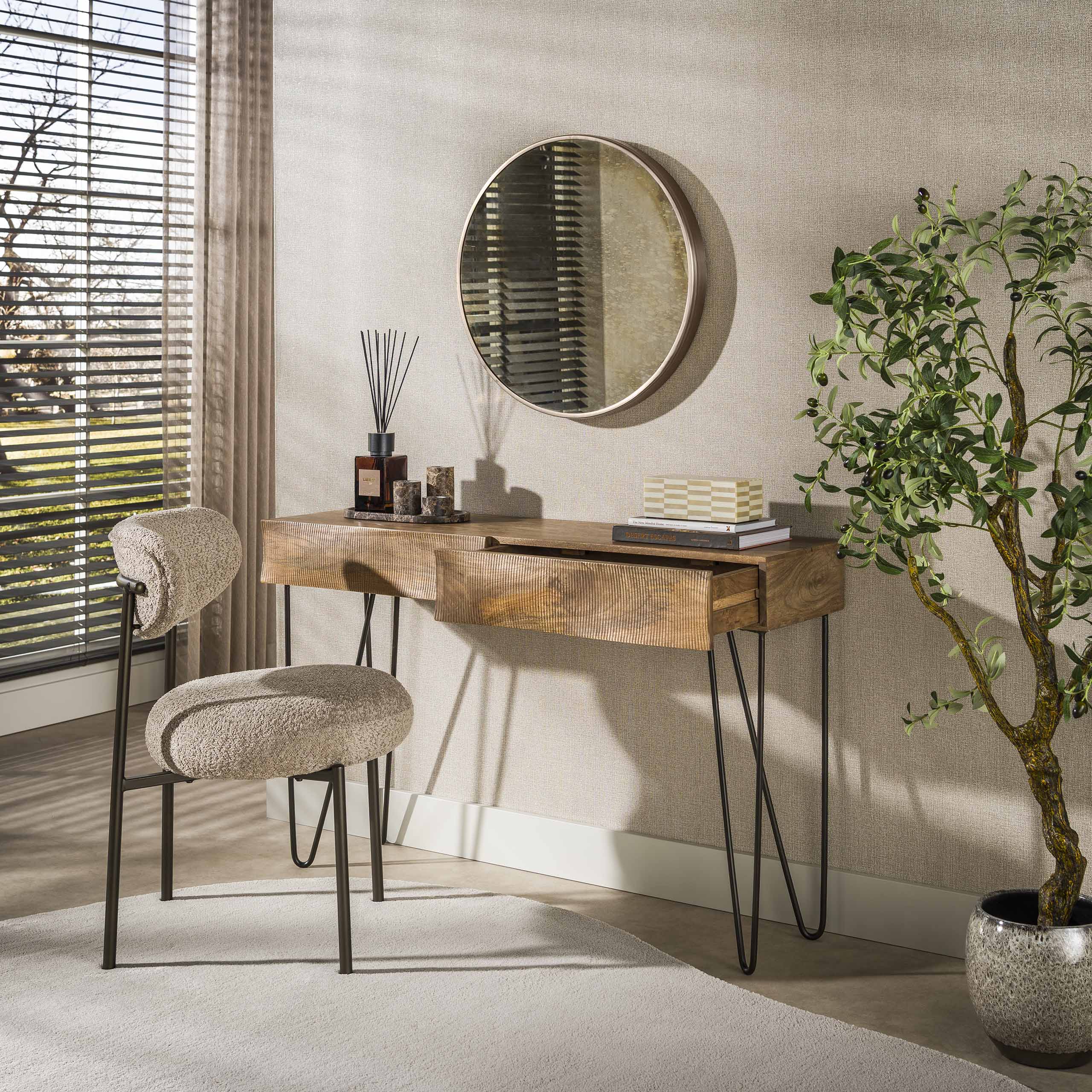 Hal Kaptafel Ocean Massief Mango Zand