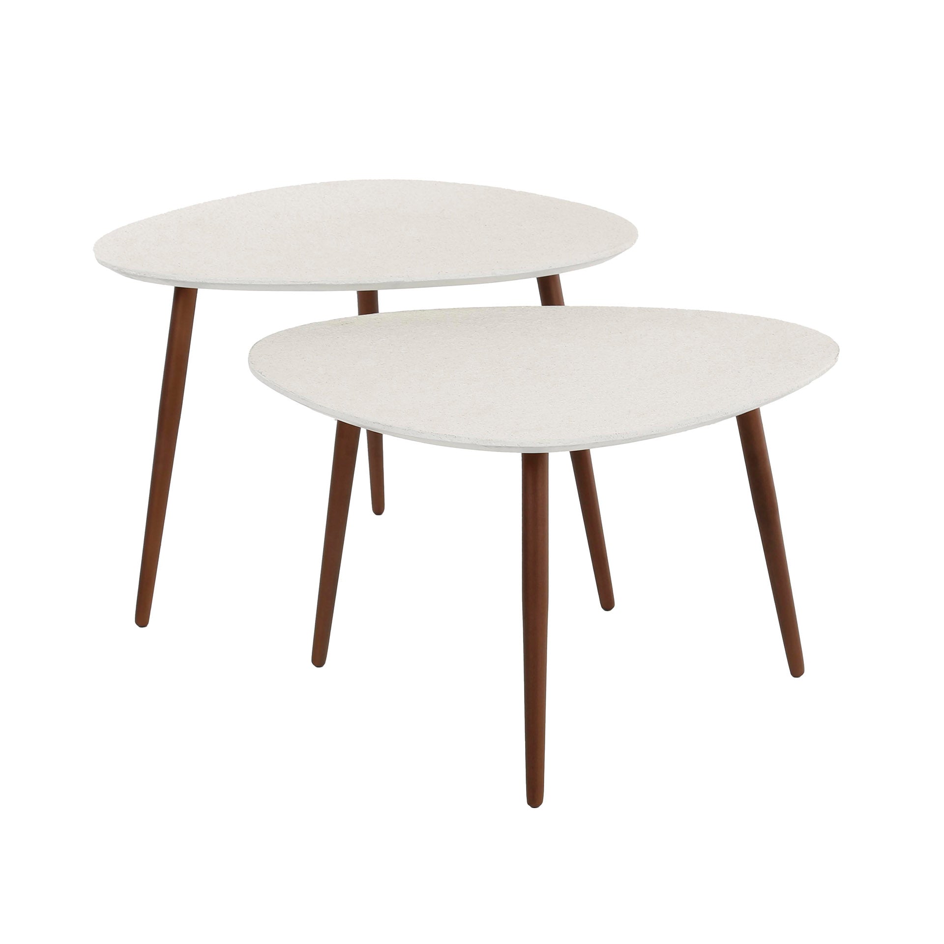 Salontafel Stone Driehoekig Set Van 2 Marmer Composiet