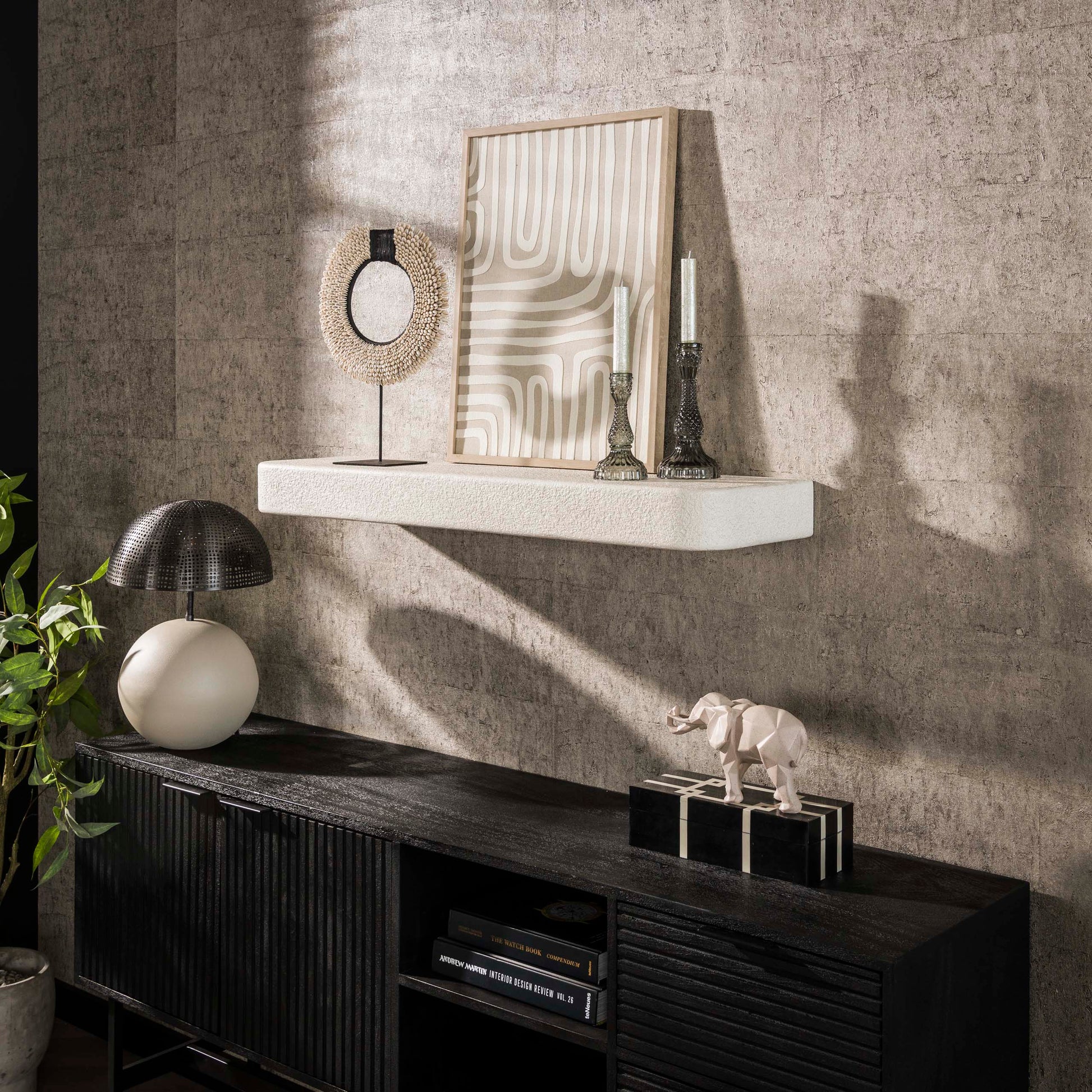 Wandplank Stone 100cm / Marmer composiet