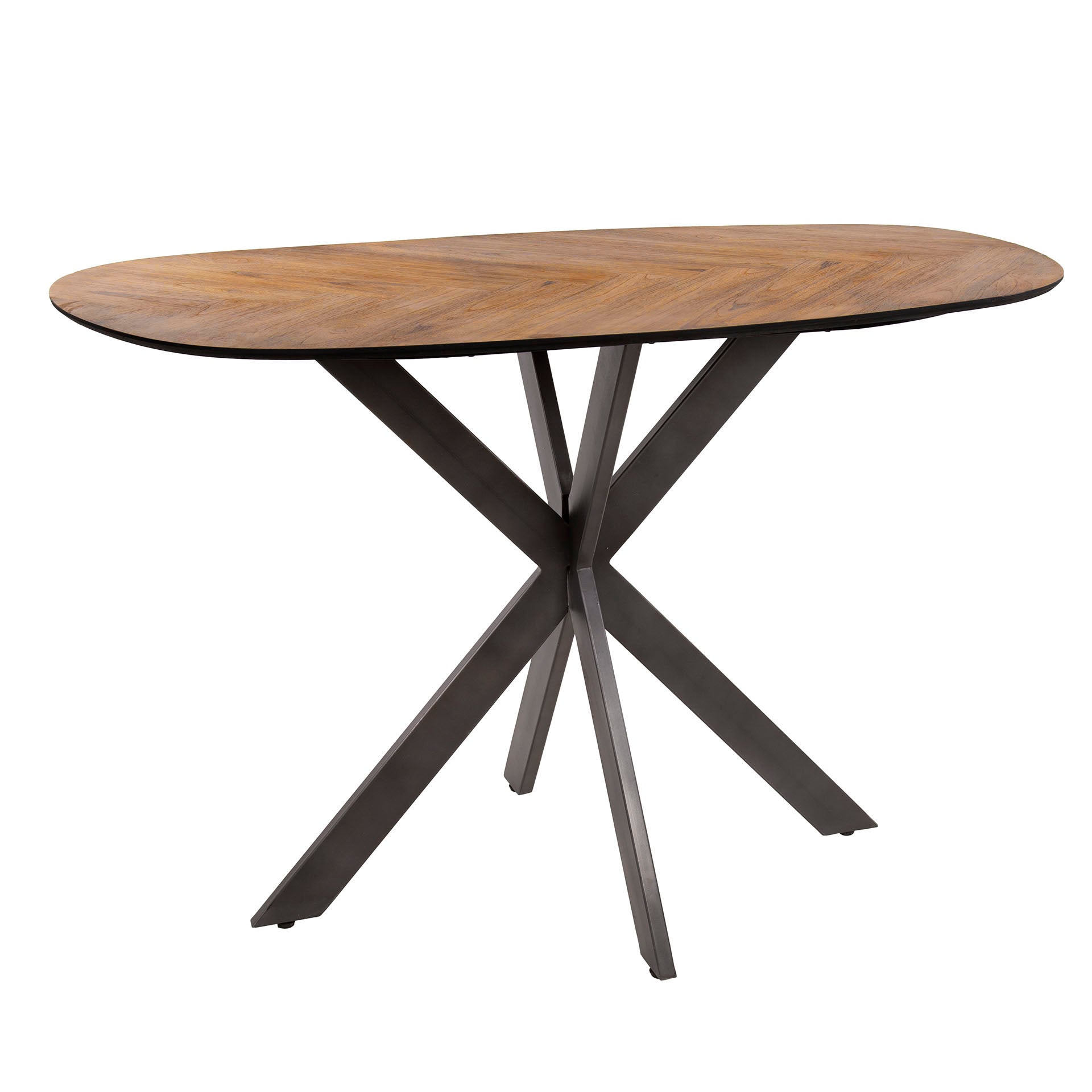 Bartafel Organic deens ovaal 140cm / Teak fineer