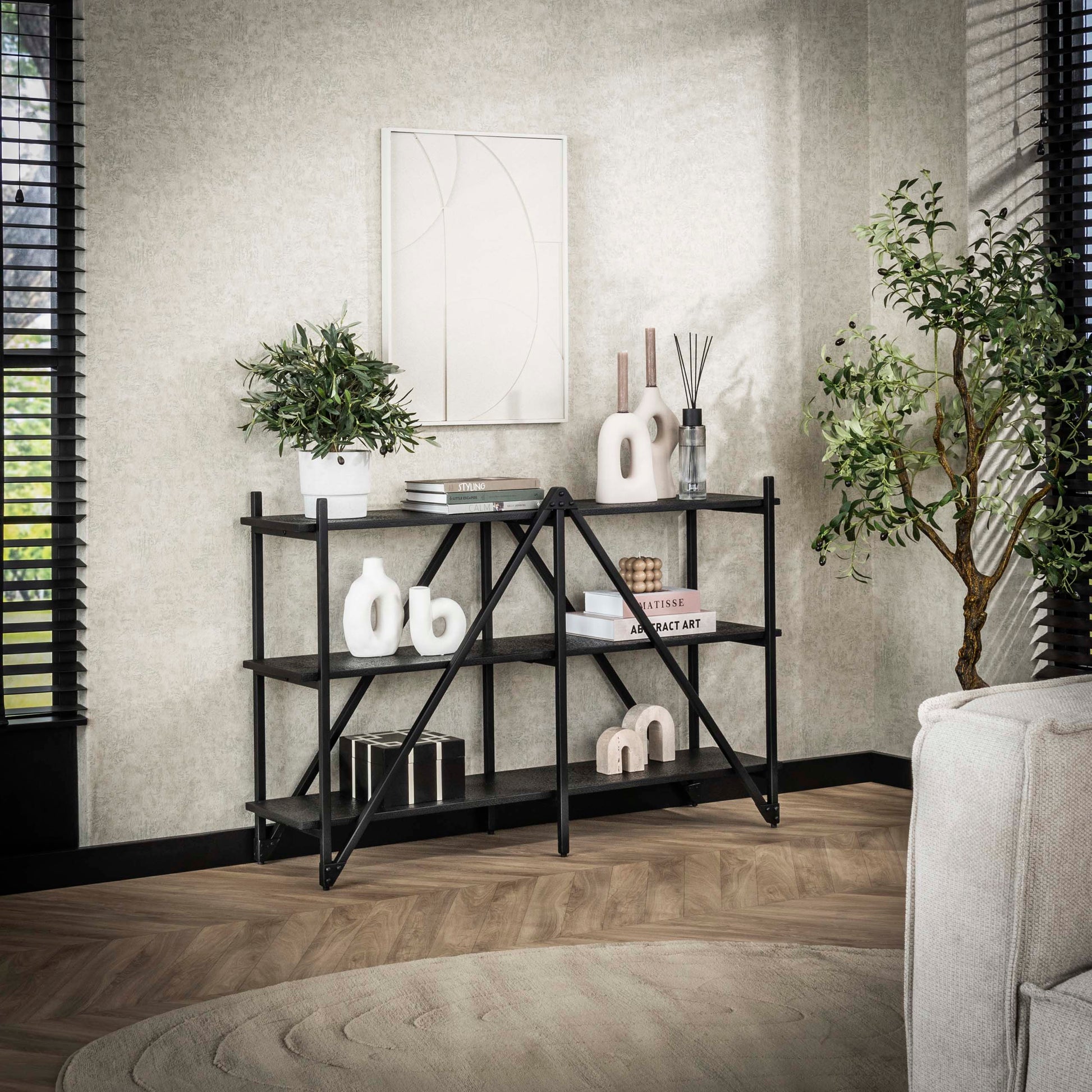 Wandrek Piega 3 laags 130cm / Grijs