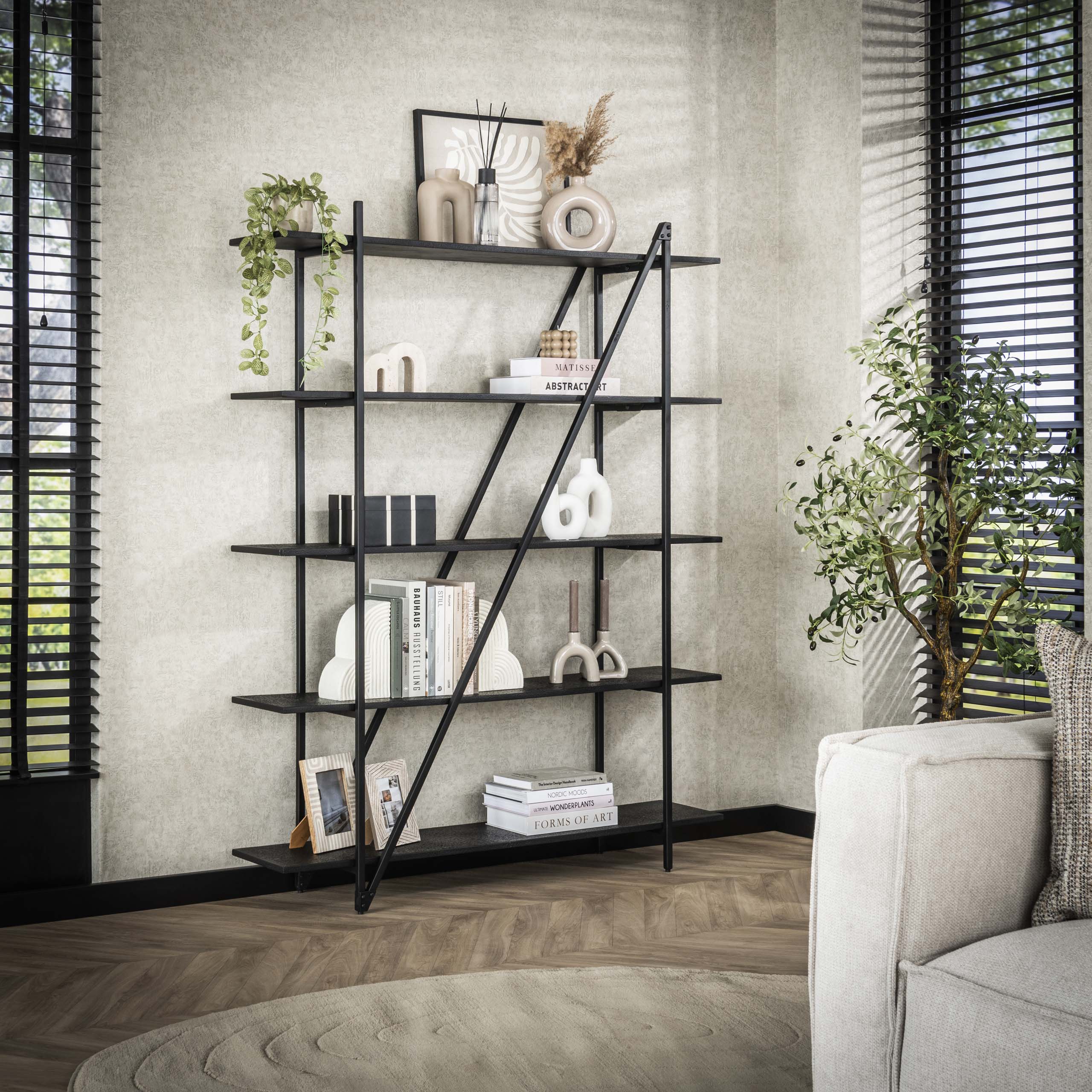 Wandrek Piega 5 Laags 140Cm Grijs