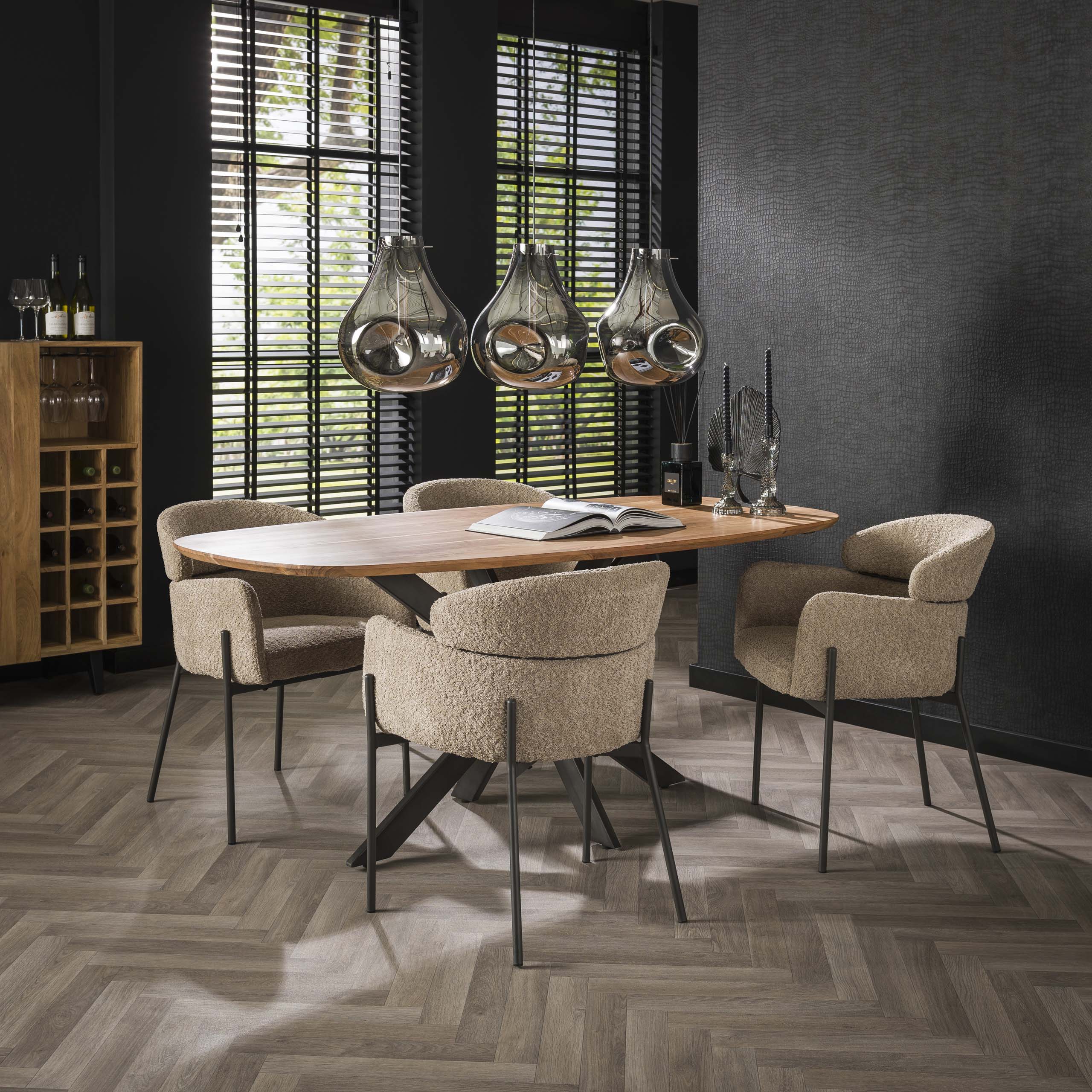 Eettafel Arhus Solid Deens Ovaal 180Cm Massief Acacia