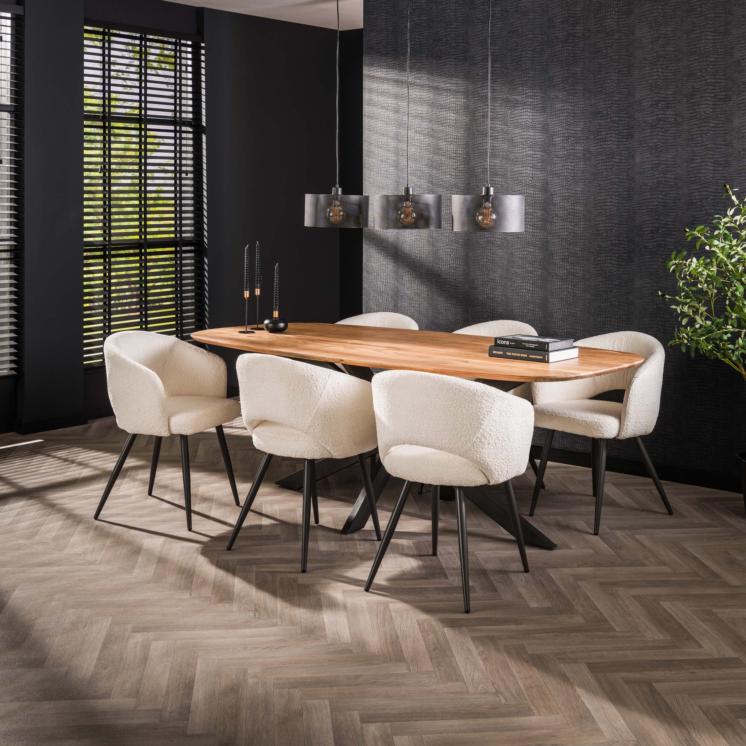 Eettafel Arhus Solid deens ovaal 215cm / Massief acacia