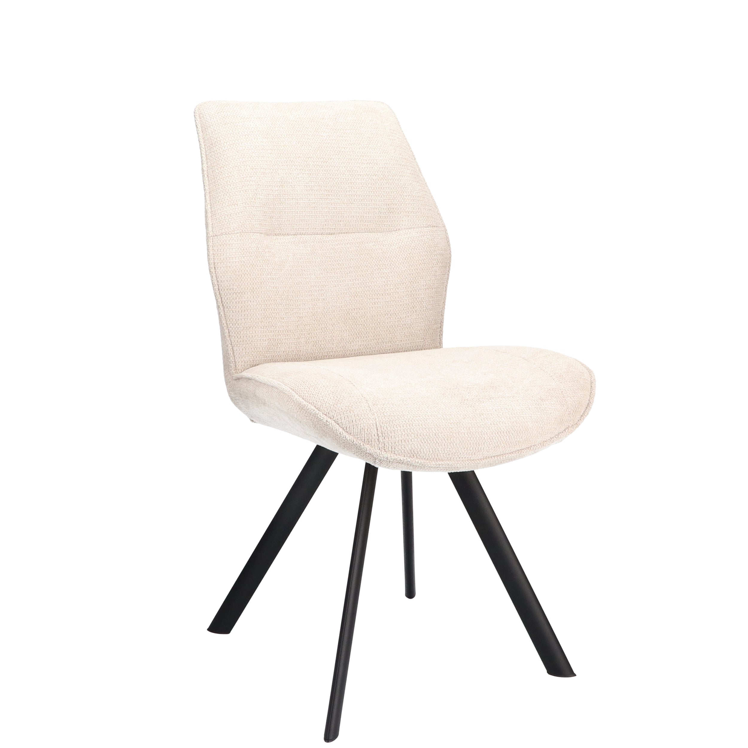Eetkamerstoel Jade Stof Mito Natural Leg Black